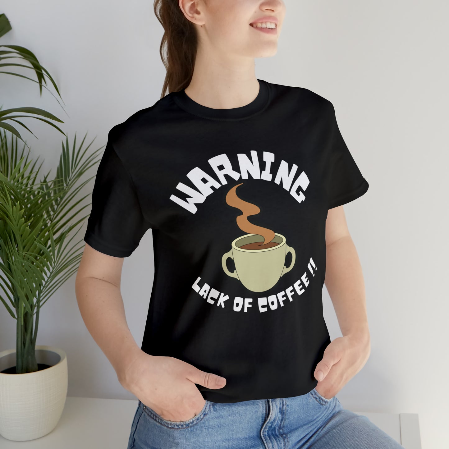 Unisex COFFEE WARNING Jersey Short Sleeve Tee