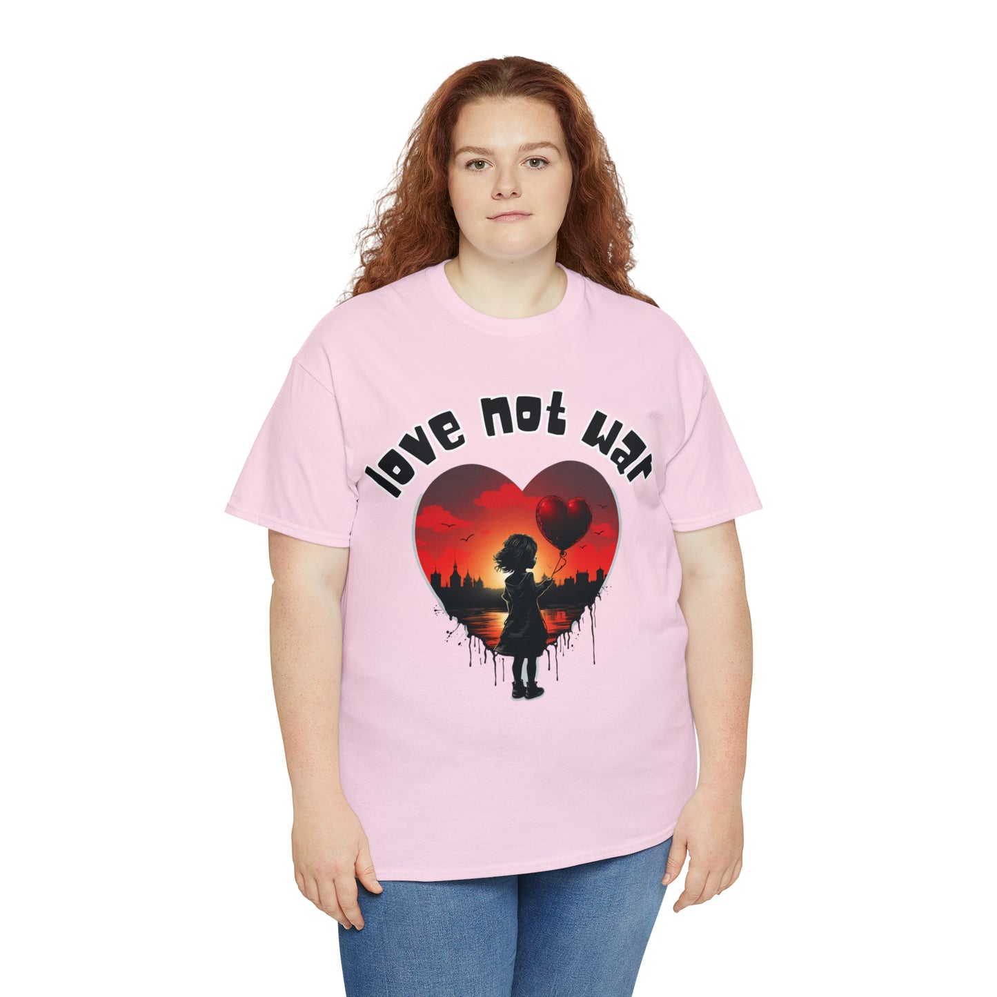 Unisex love not war Heavy Cotton Tee