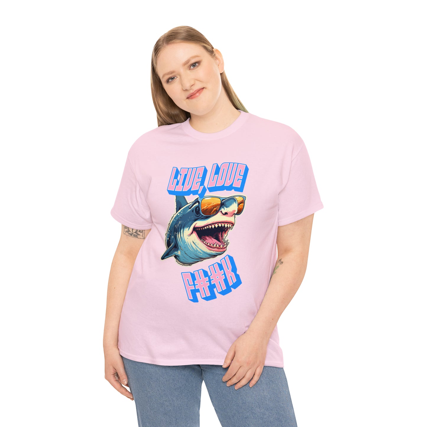 Unisex shark Heavy Cotton Tee