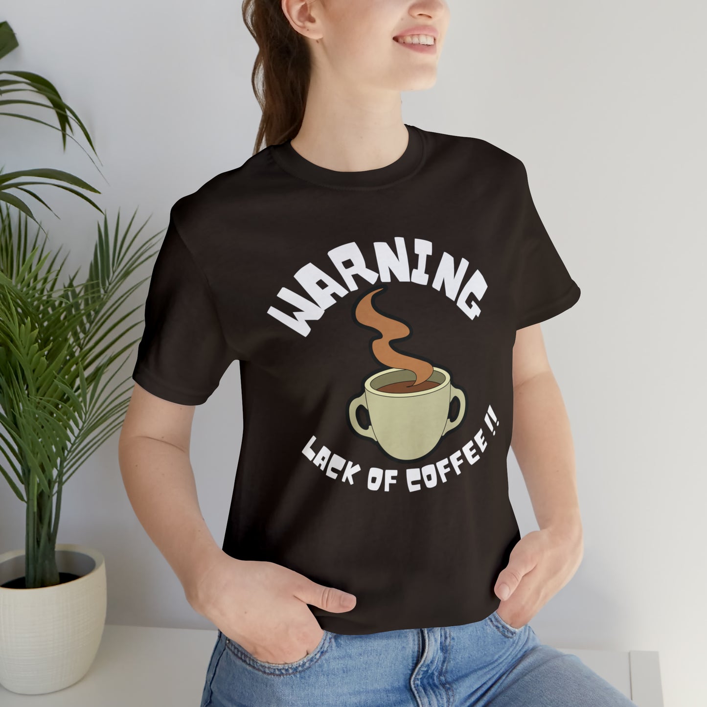 Unisex COFFEE WARNING Jersey Short Sleeve Tee
