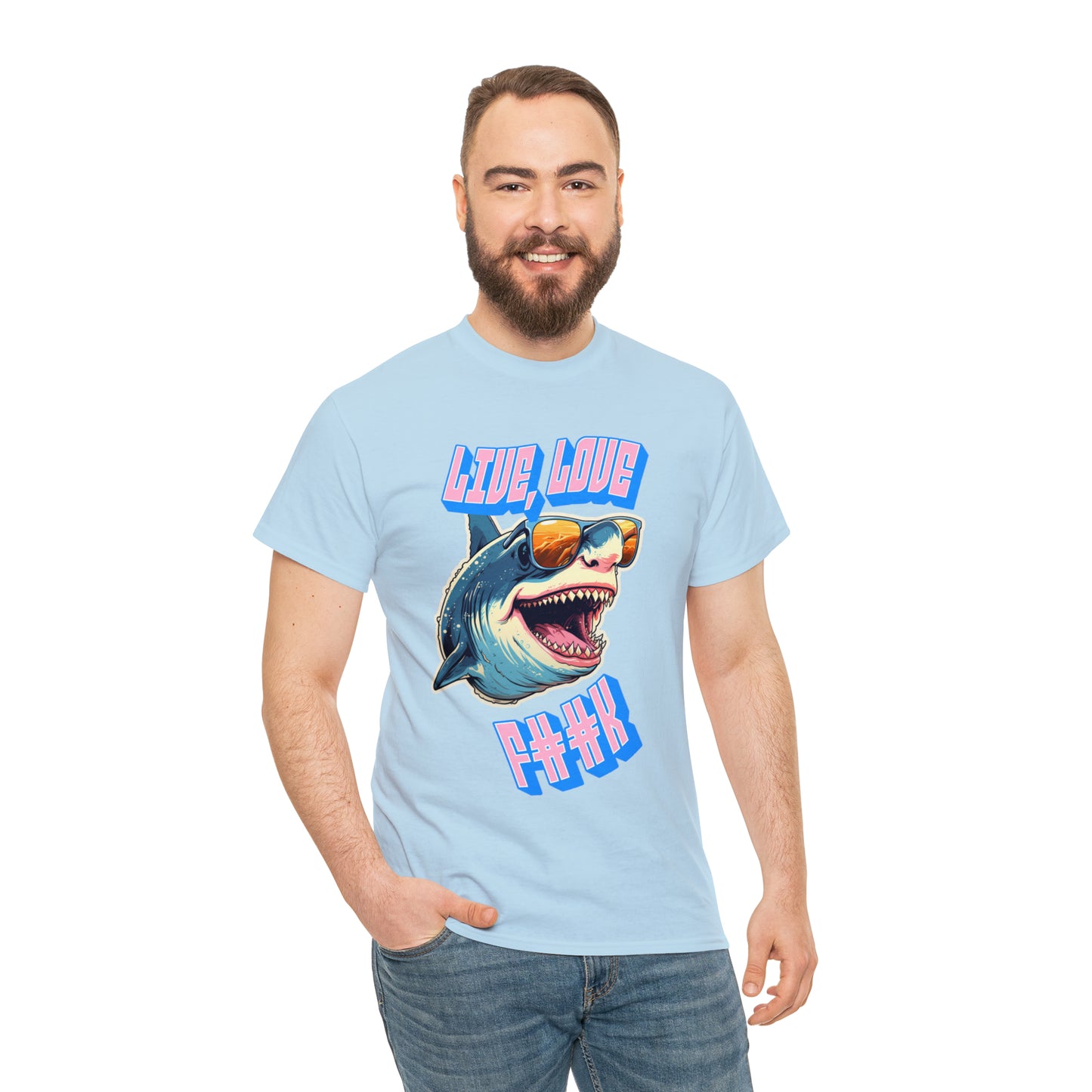 Unisex shark Heavy Cotton Tee