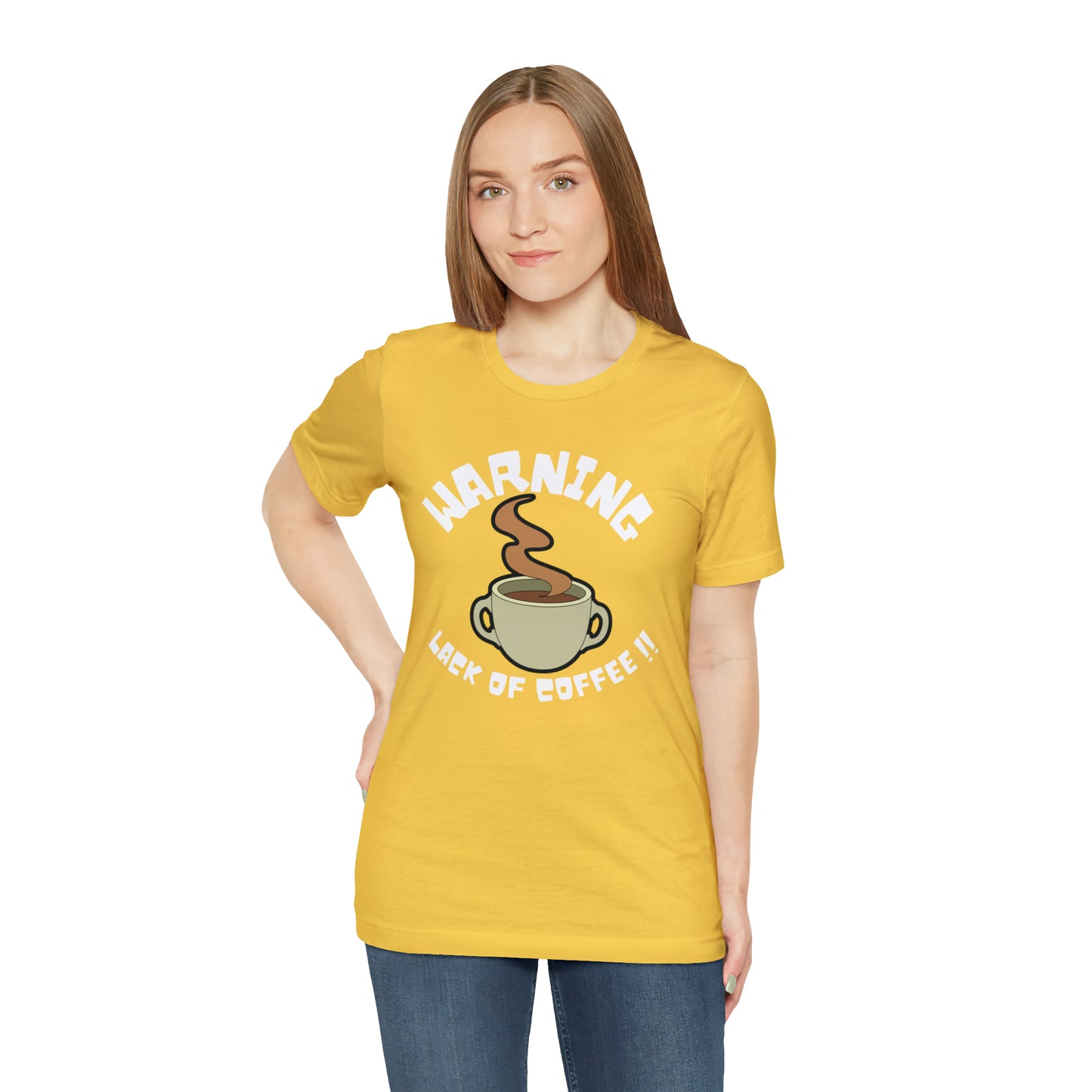 Unisex COFFEE WARNING Jersey Short Sleeve Tee