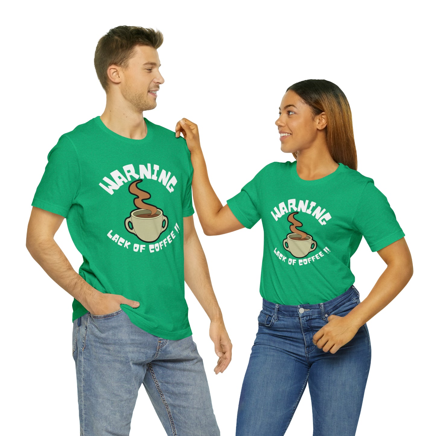 Unisex COFFEE WARNING Jersey Short Sleeve Tee