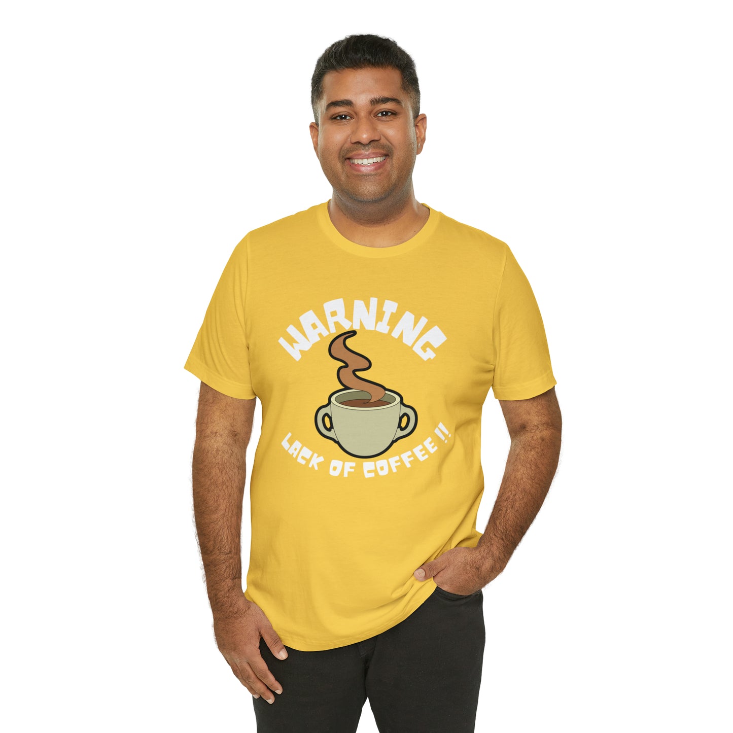 Unisex COFFEE WARNING Jersey Short Sleeve Tee