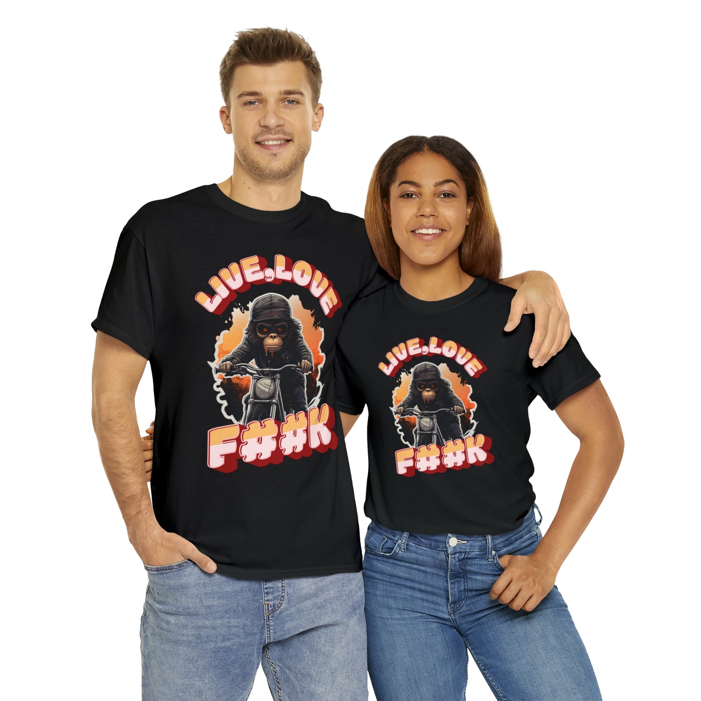 Unisex happy monkey collection Heavy Cotton Tee