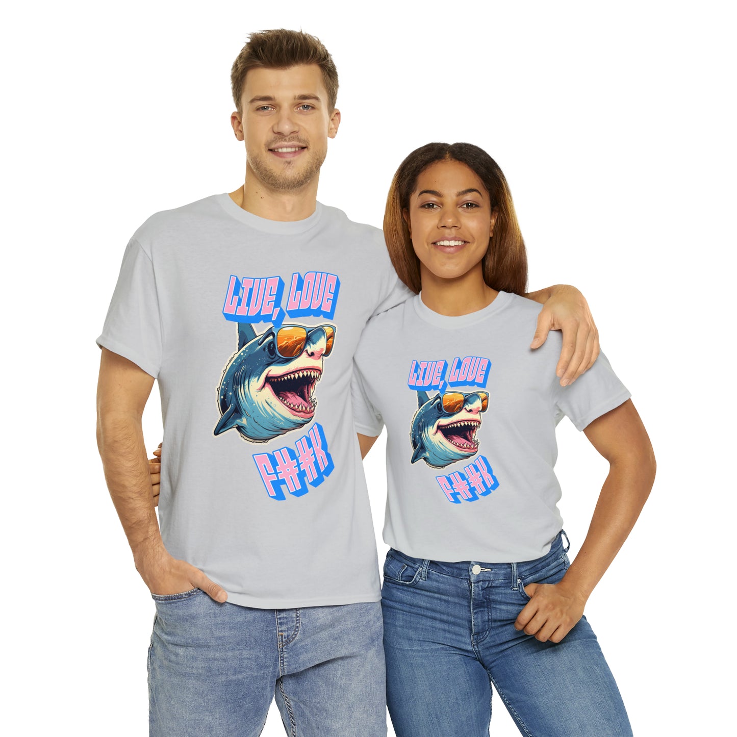 Unisex shark Heavy Cotton Tee