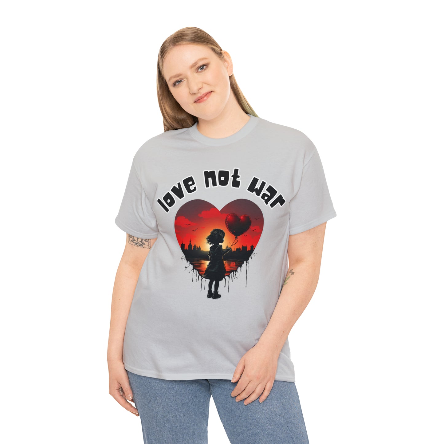 Unisex love not war Heavy Cotton Tee