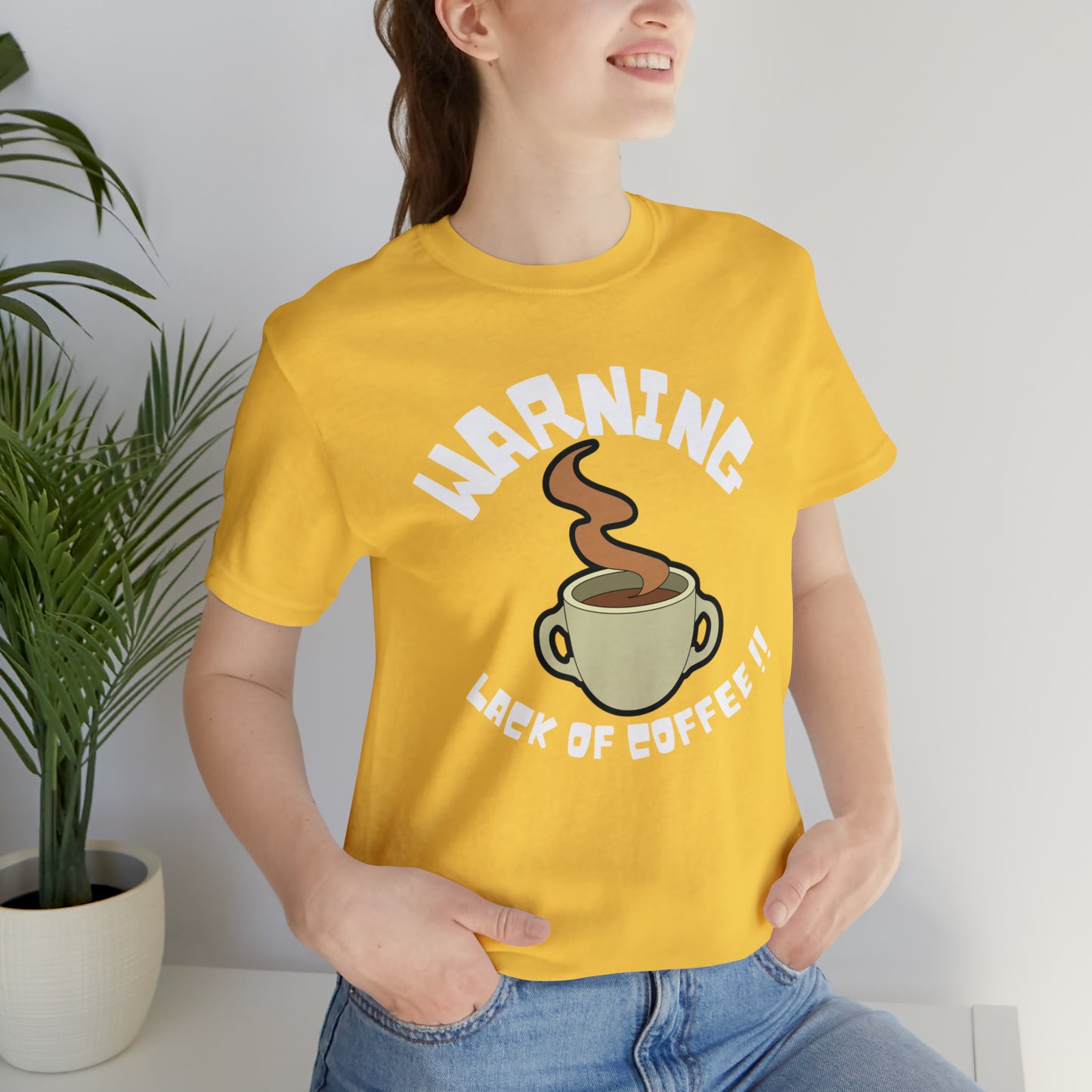 Unisex COFFEE WARNING Jersey Short Sleeve Tee