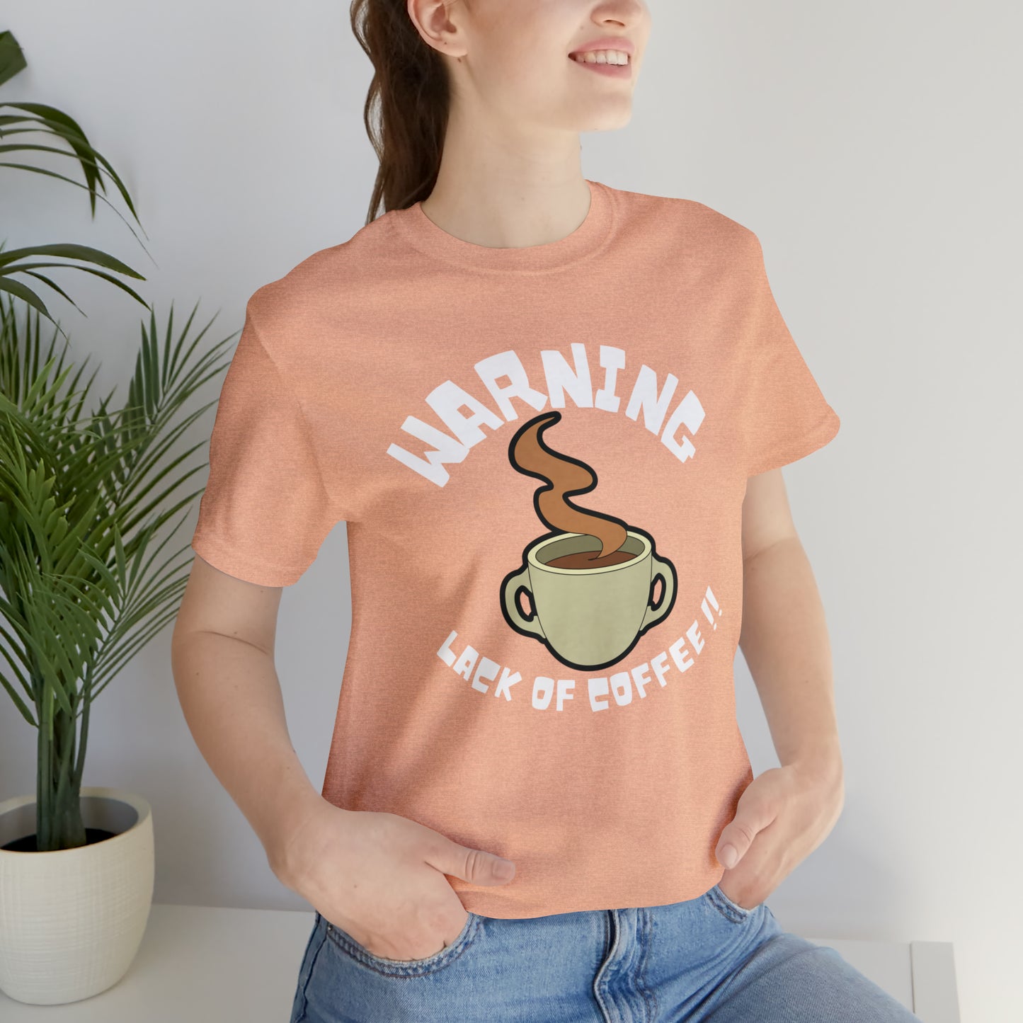 Unisex COFFEE WARNING Jersey Short Sleeve Tee