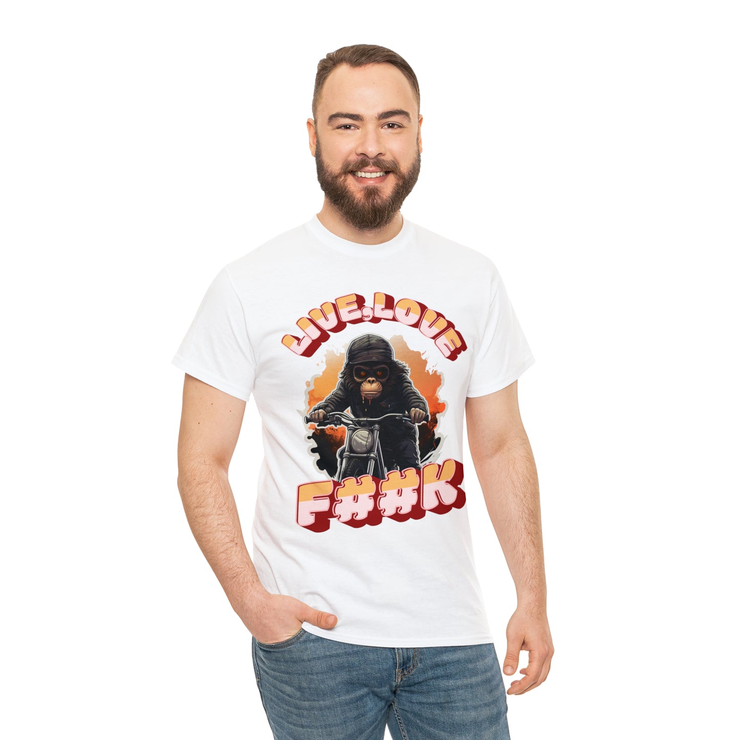 Unisex happy monkey collection Heavy Cotton Tee