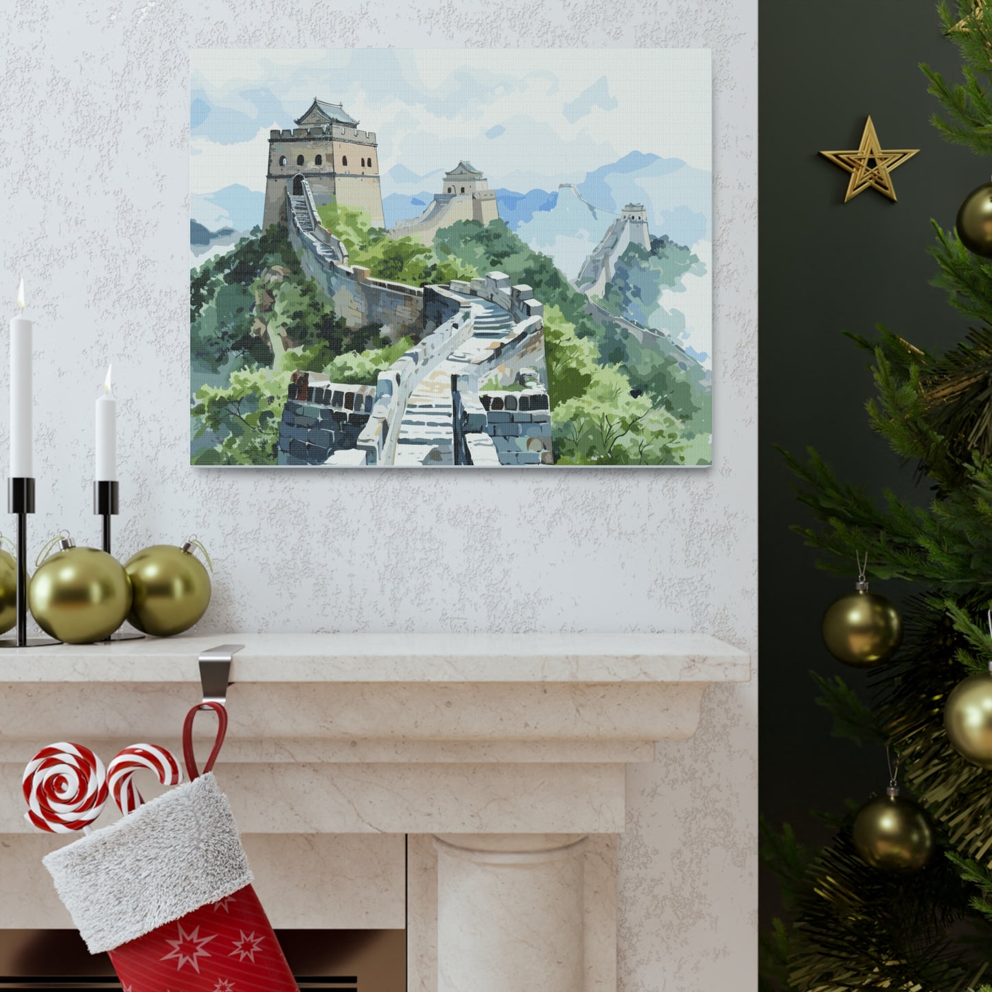 Great Wall Of China, canvas wrap