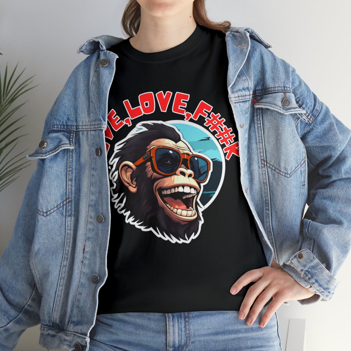 Unisex happy monkey Heavy Cotton Tee