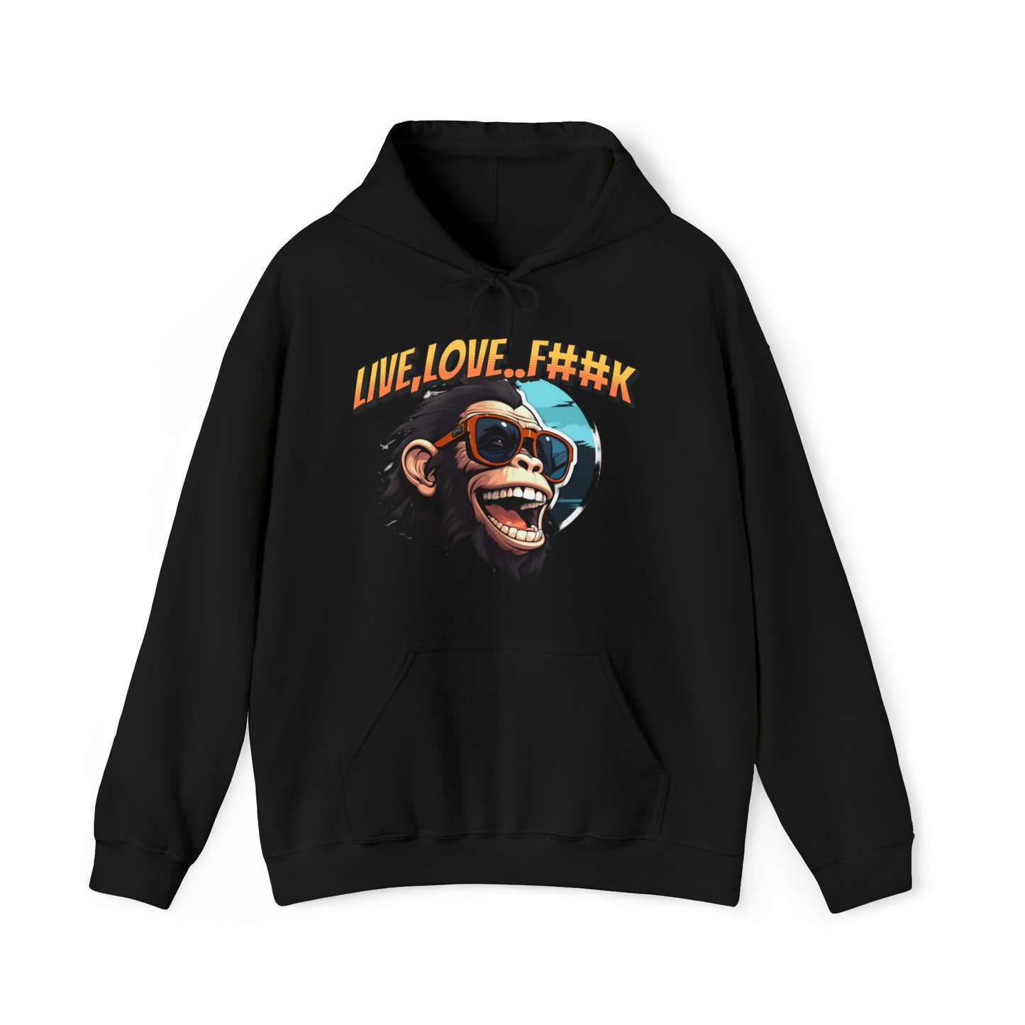 Unisex happy monkey Heavy Blend™ Hooded Sweatshirt