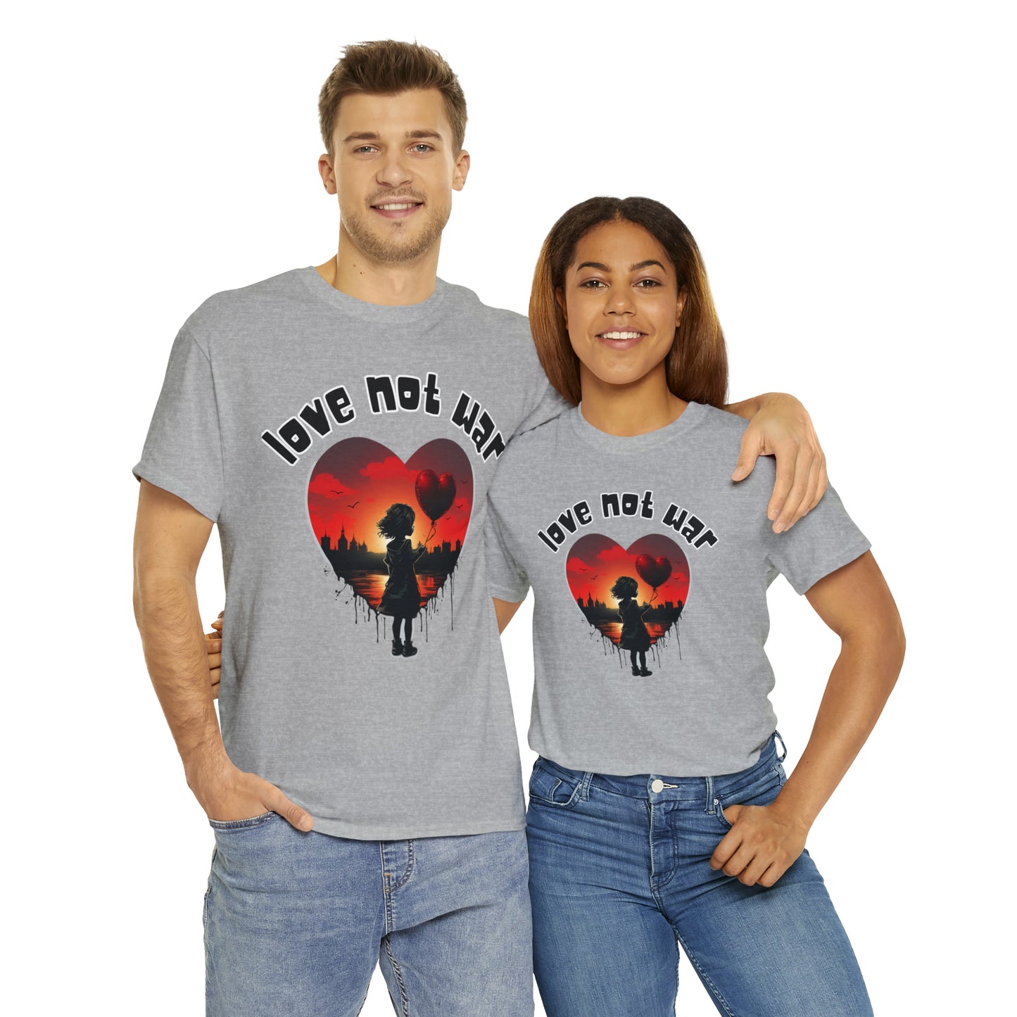 Unisex love not war Heavy Cotton Tee
