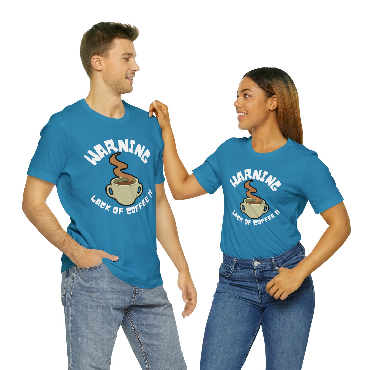 Unisex COFFEE WARNING Jersey Short Sleeve Tee