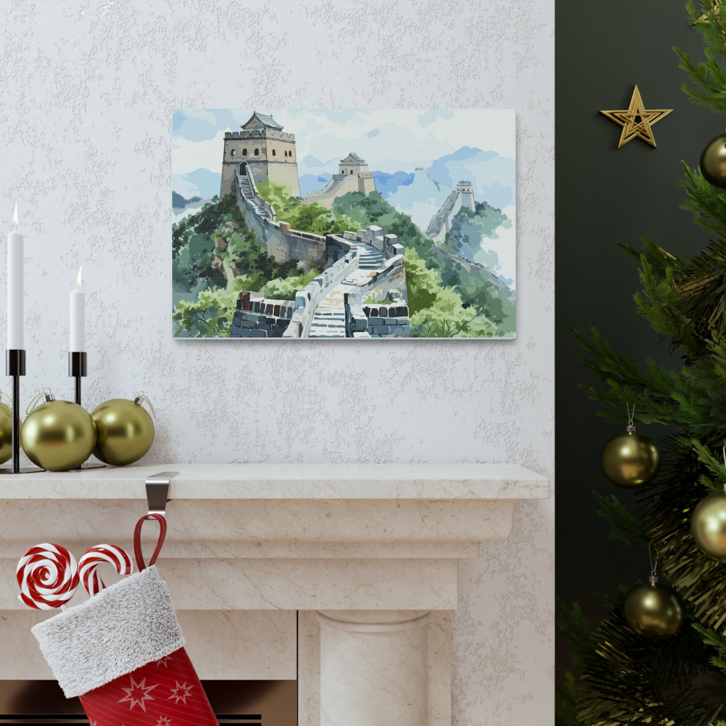 Great Wall Of China, canvas wrap