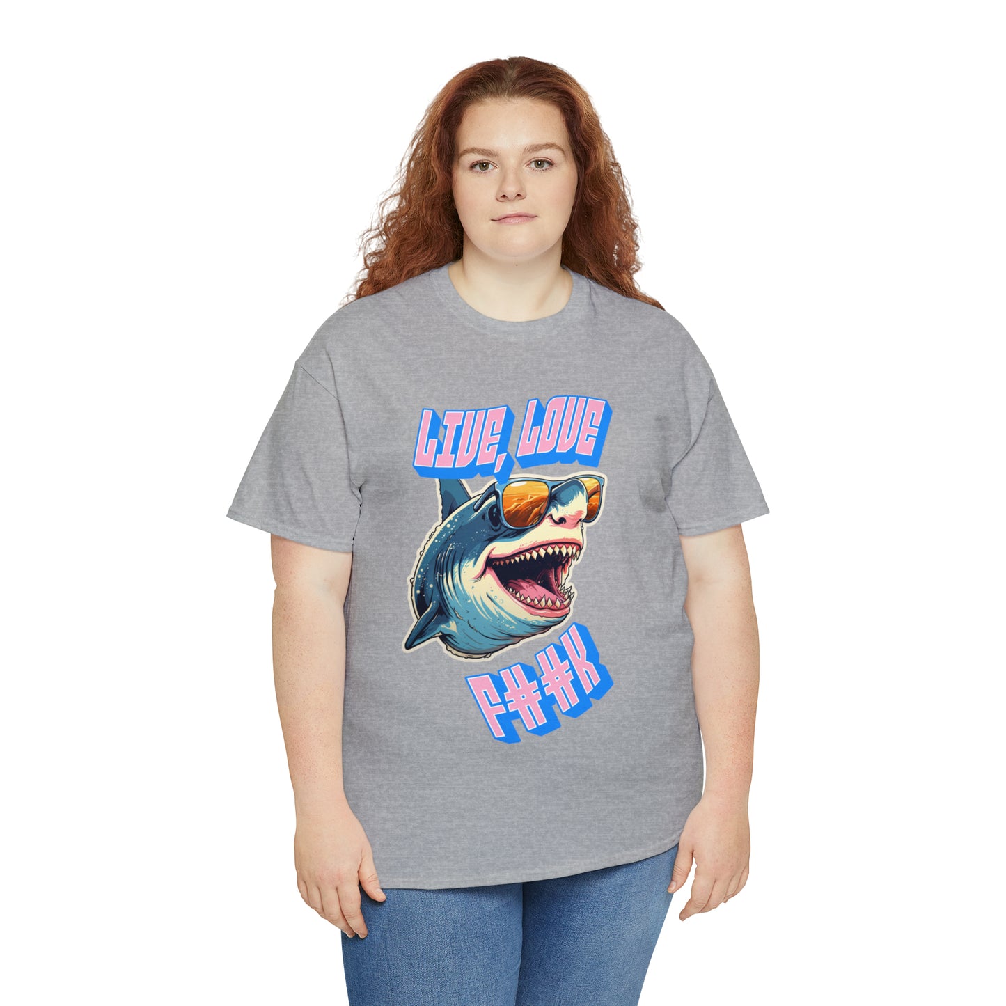 Unisex shark Heavy Cotton Tee