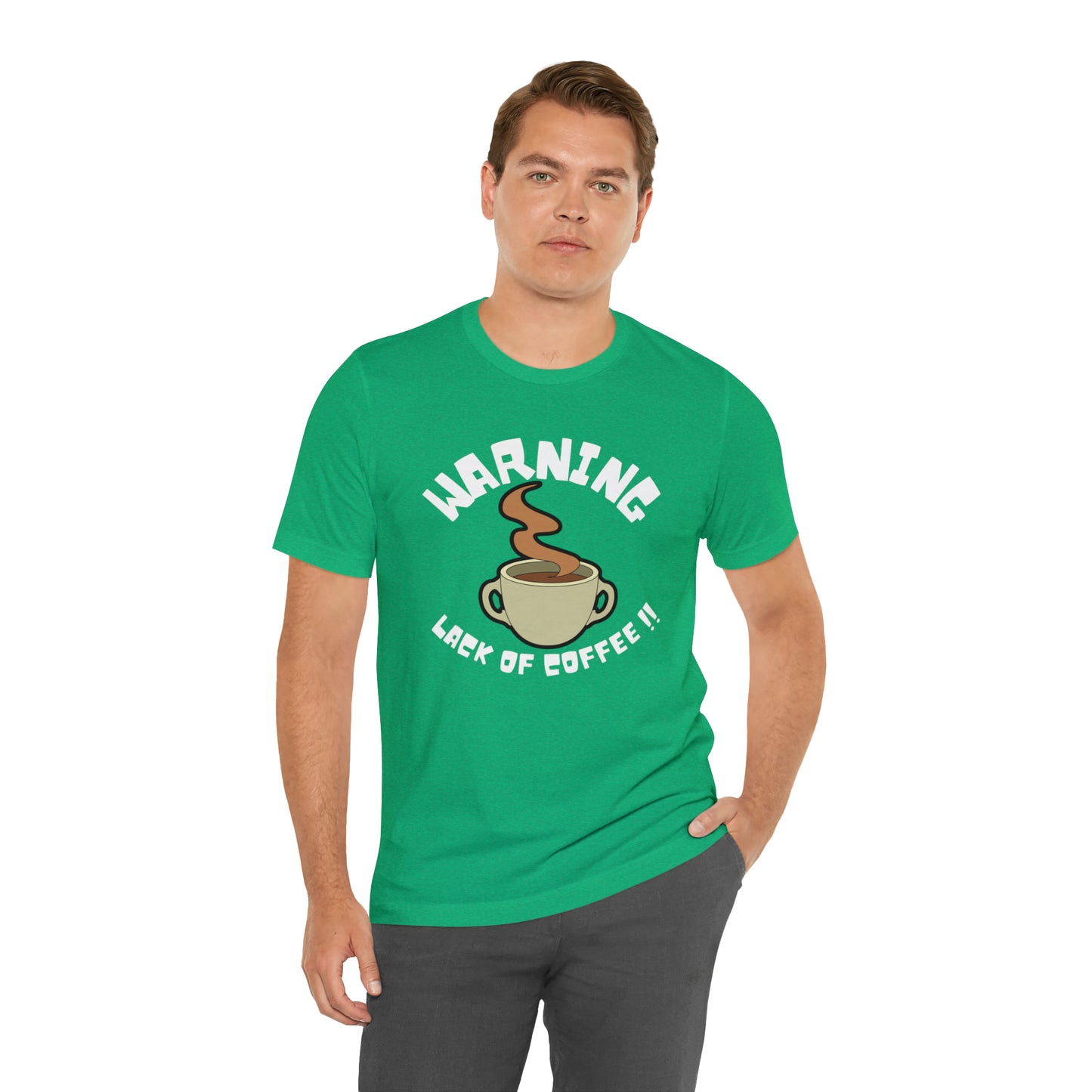 Unisex COFFEE WARNING Jersey Short Sleeve Tee