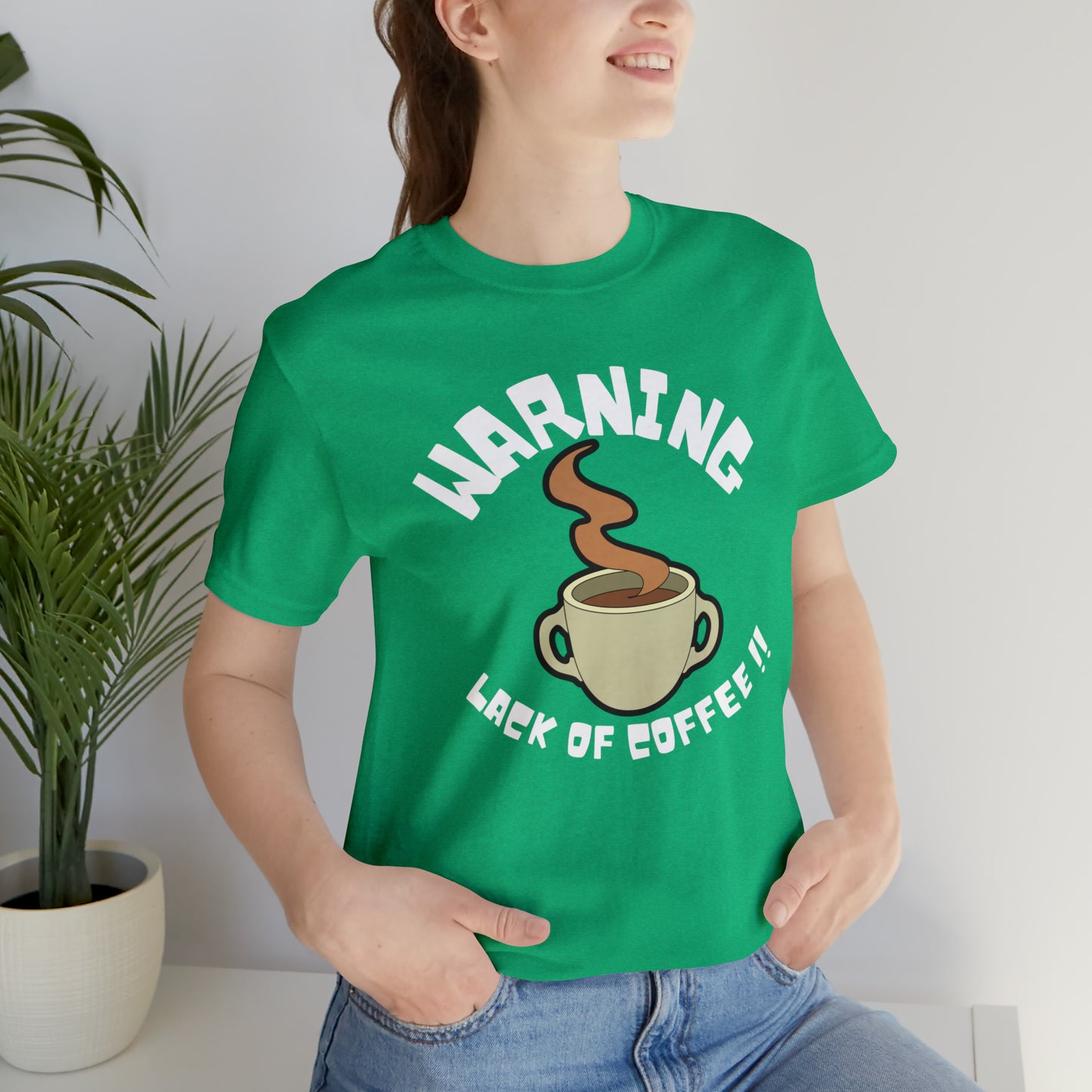 Unisex COFFEE WARNING Jersey Short Sleeve Tee