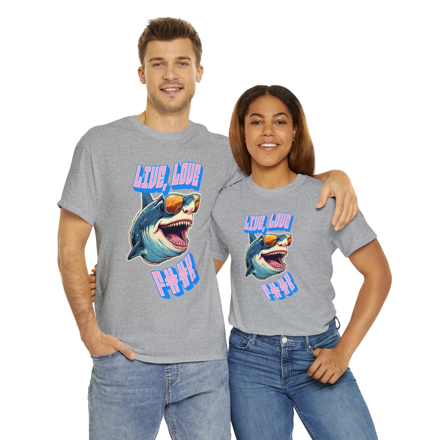 Unisex shark Heavy Cotton Tee