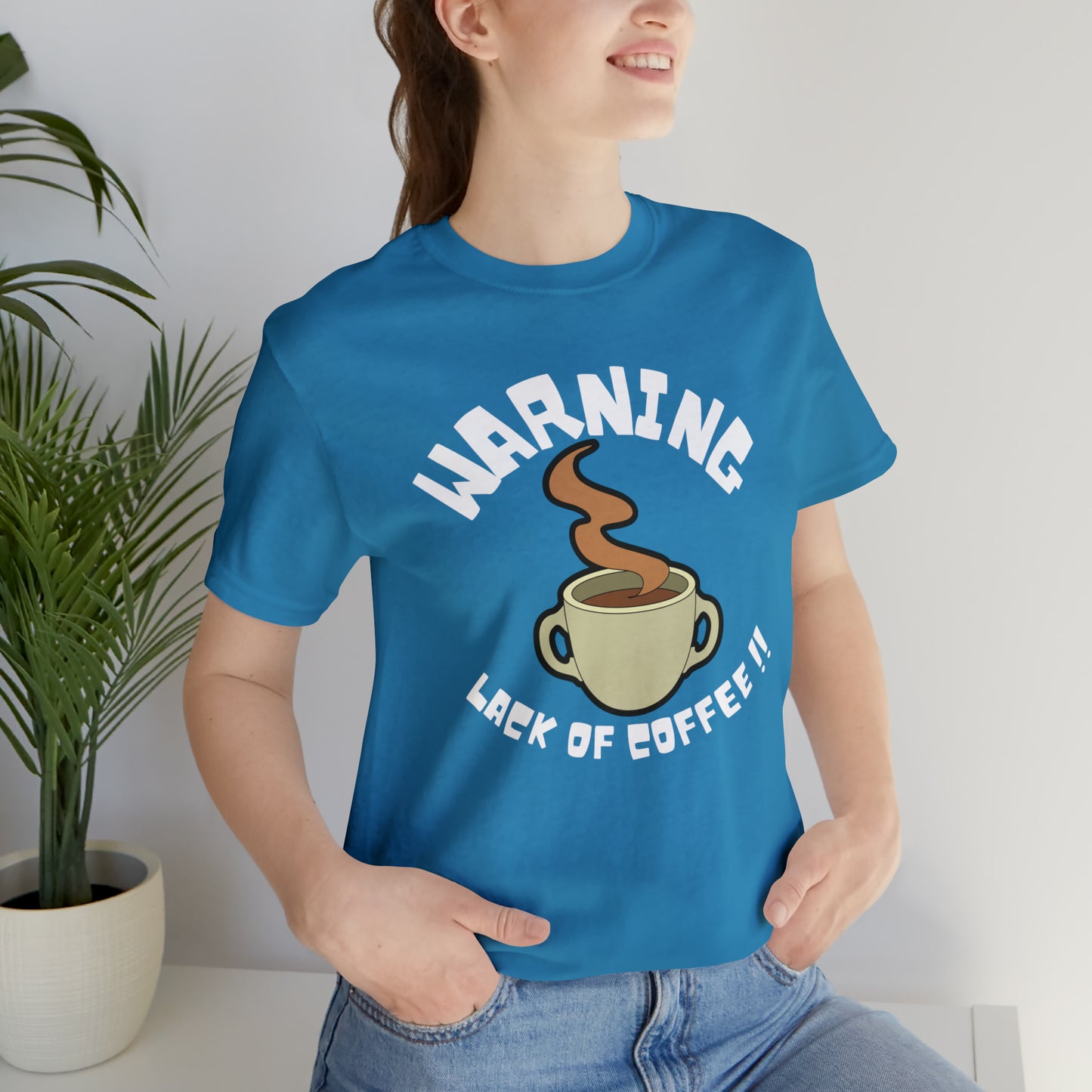 Unisex COFFEE WARNING Jersey Short Sleeve Tee