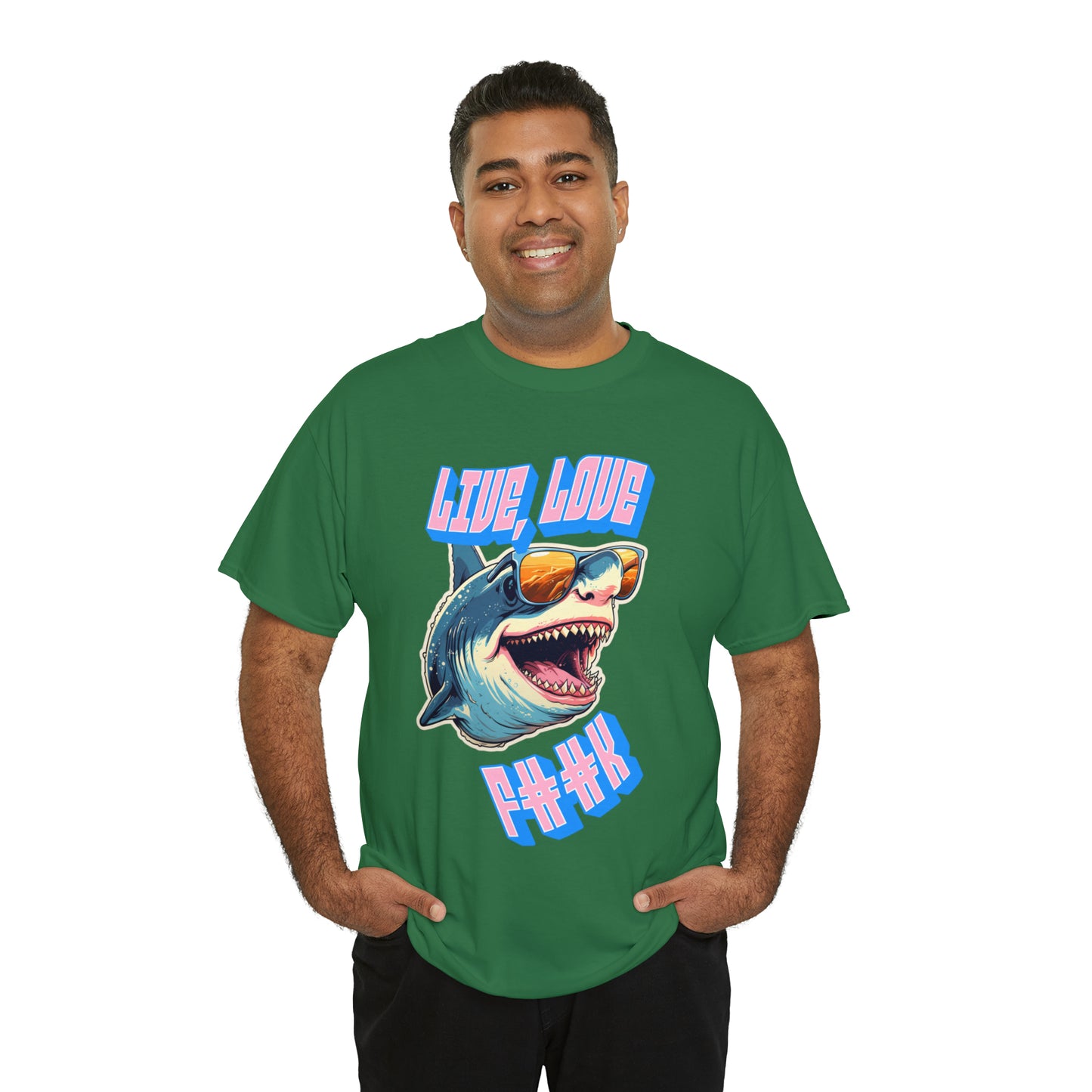 Unisex shark Heavy Cotton Tee