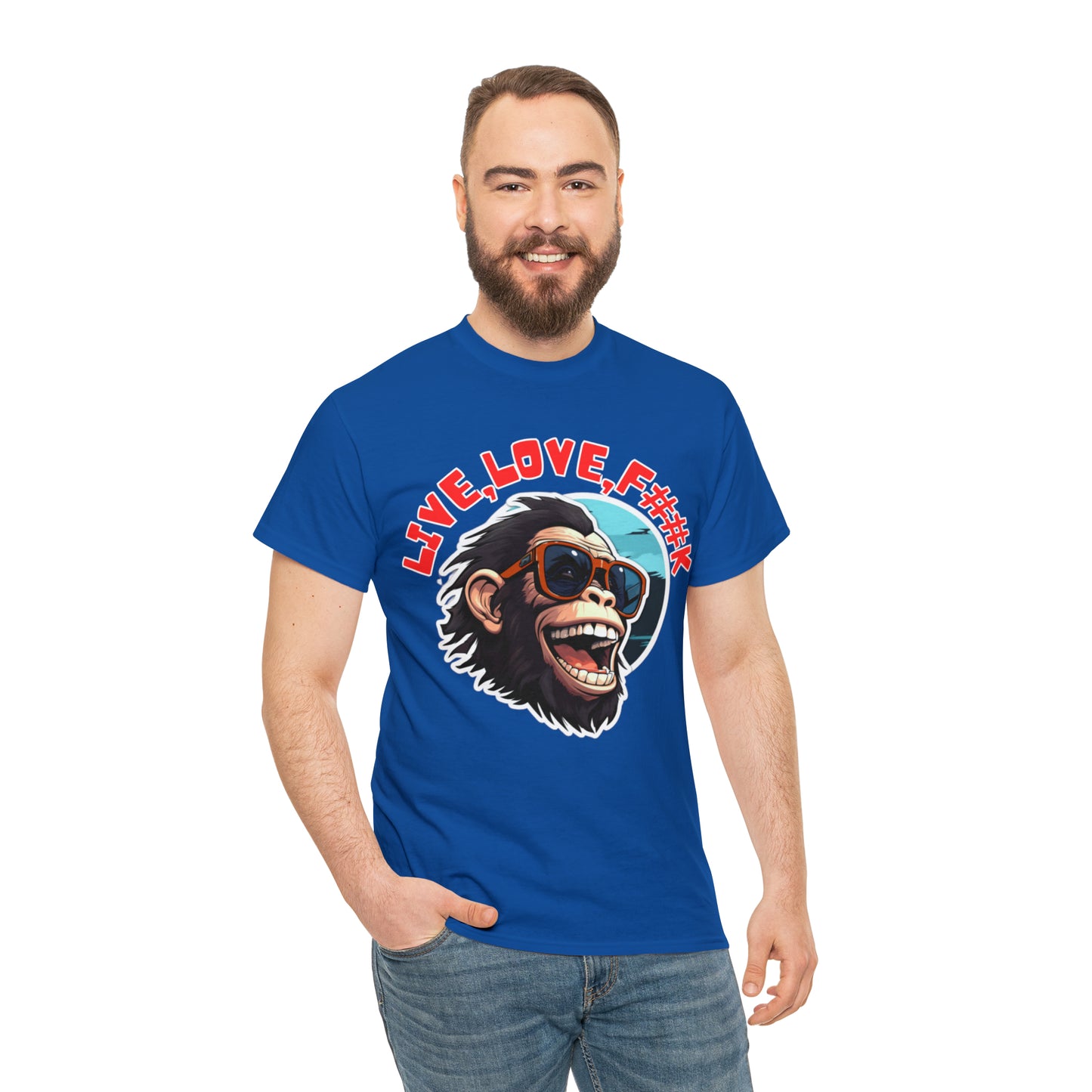 Unisex happy monkey Heavy Cotton Tee