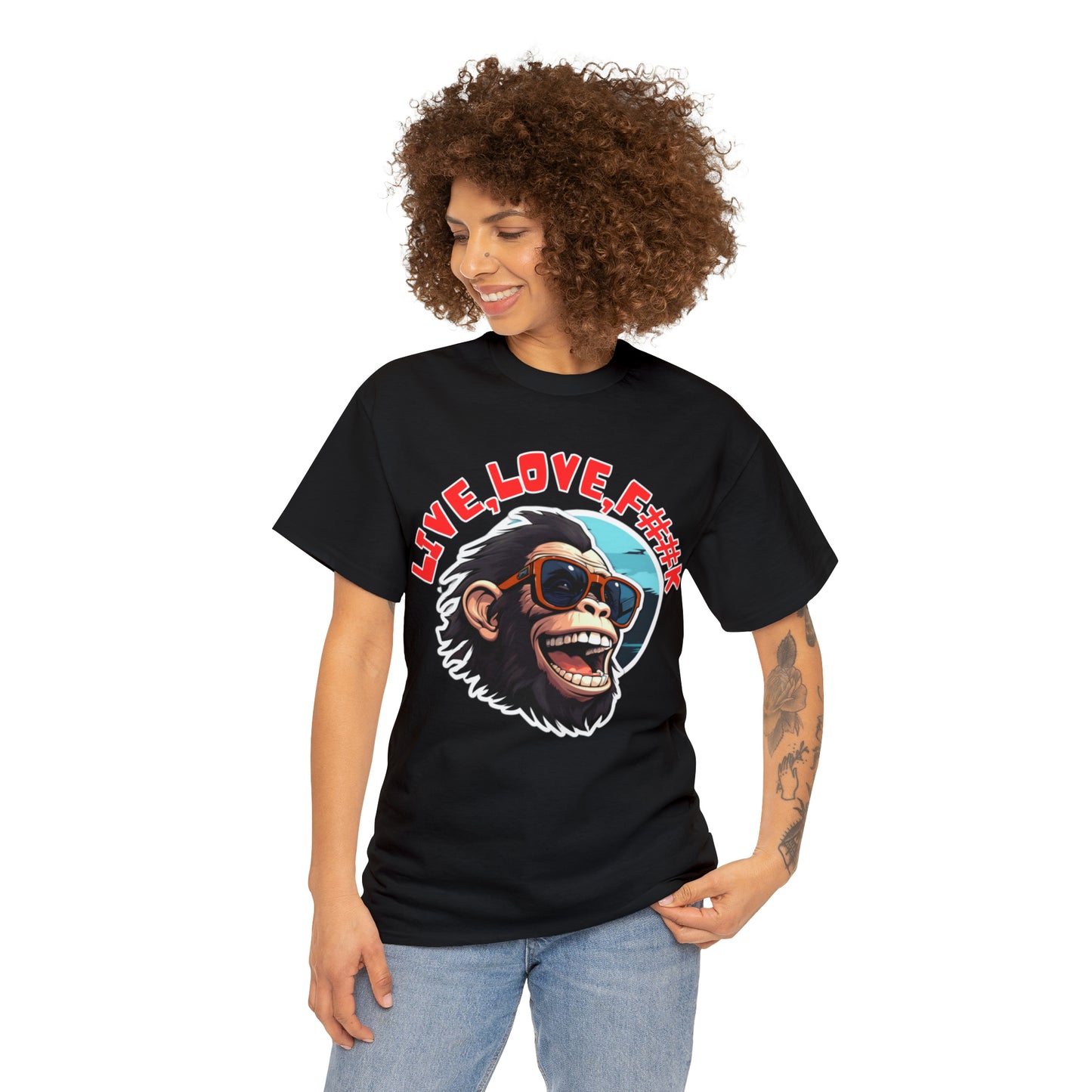 Unisex happy monkey Heavy Cotton Tee