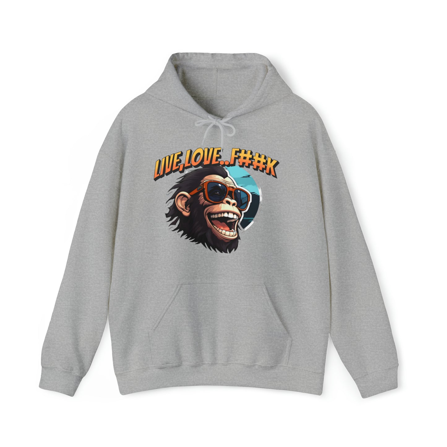 Unisex happy monkey Heavy Blend™ Hooded Sweatshirt