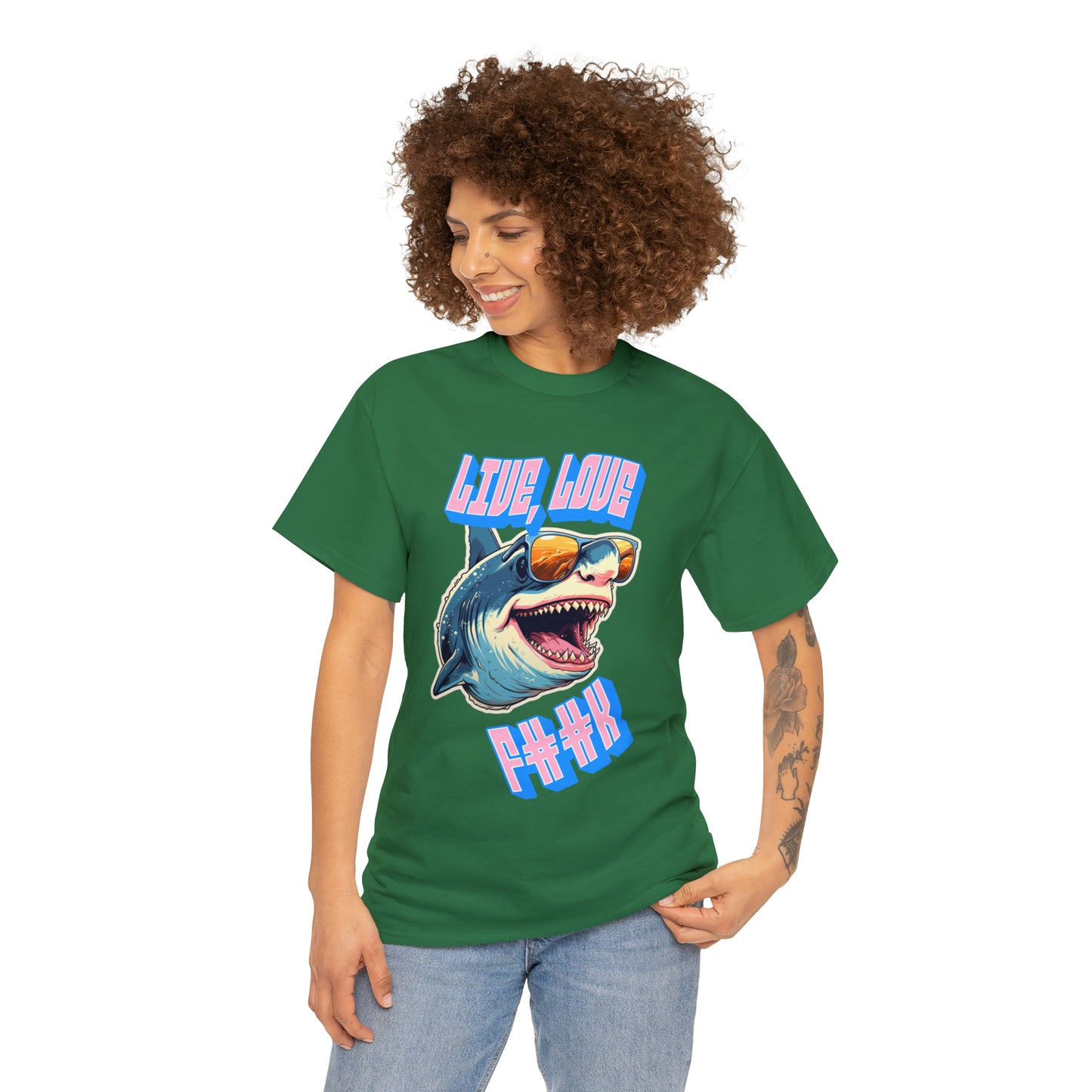 Unisex shark Heavy Cotton Tee