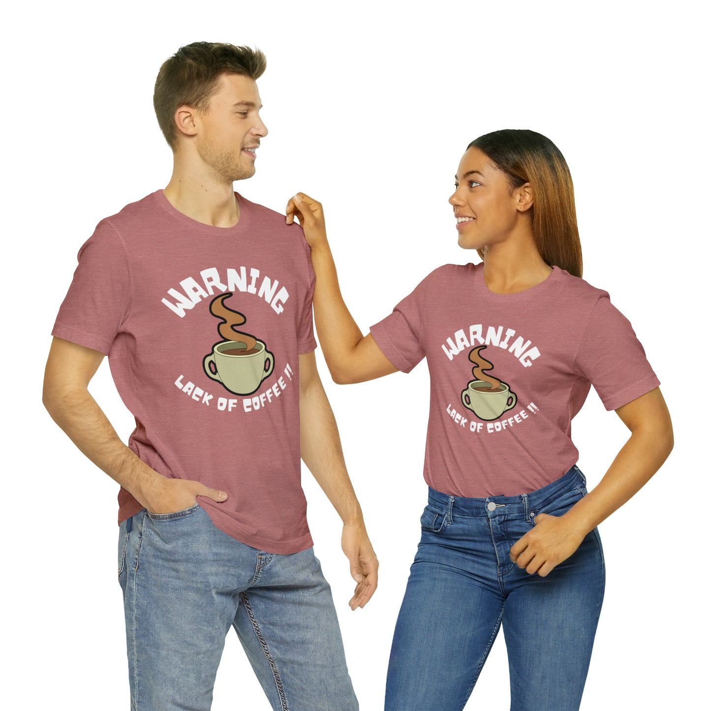 Unisex COFFEE WARNING Jersey Short Sleeve Tee