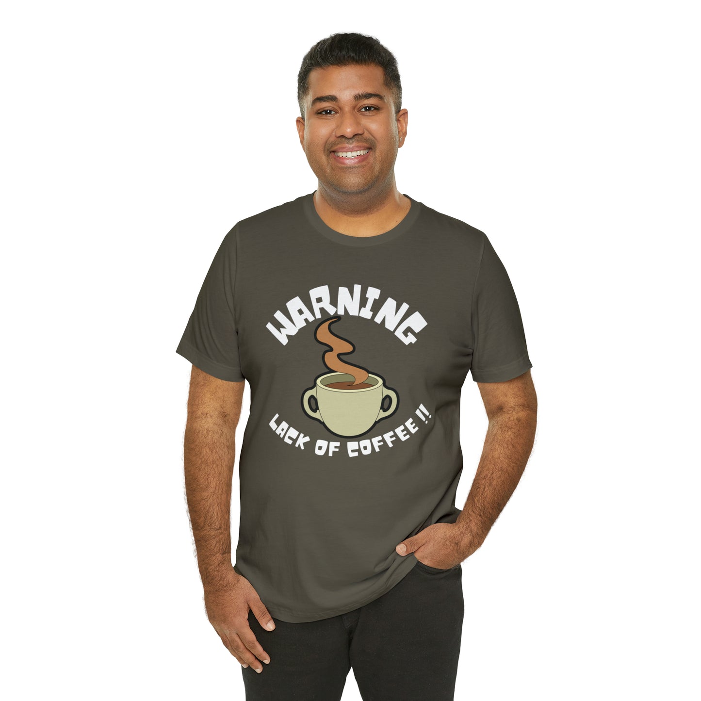 Unisex COFFEE WARNING Jersey Short Sleeve Tee