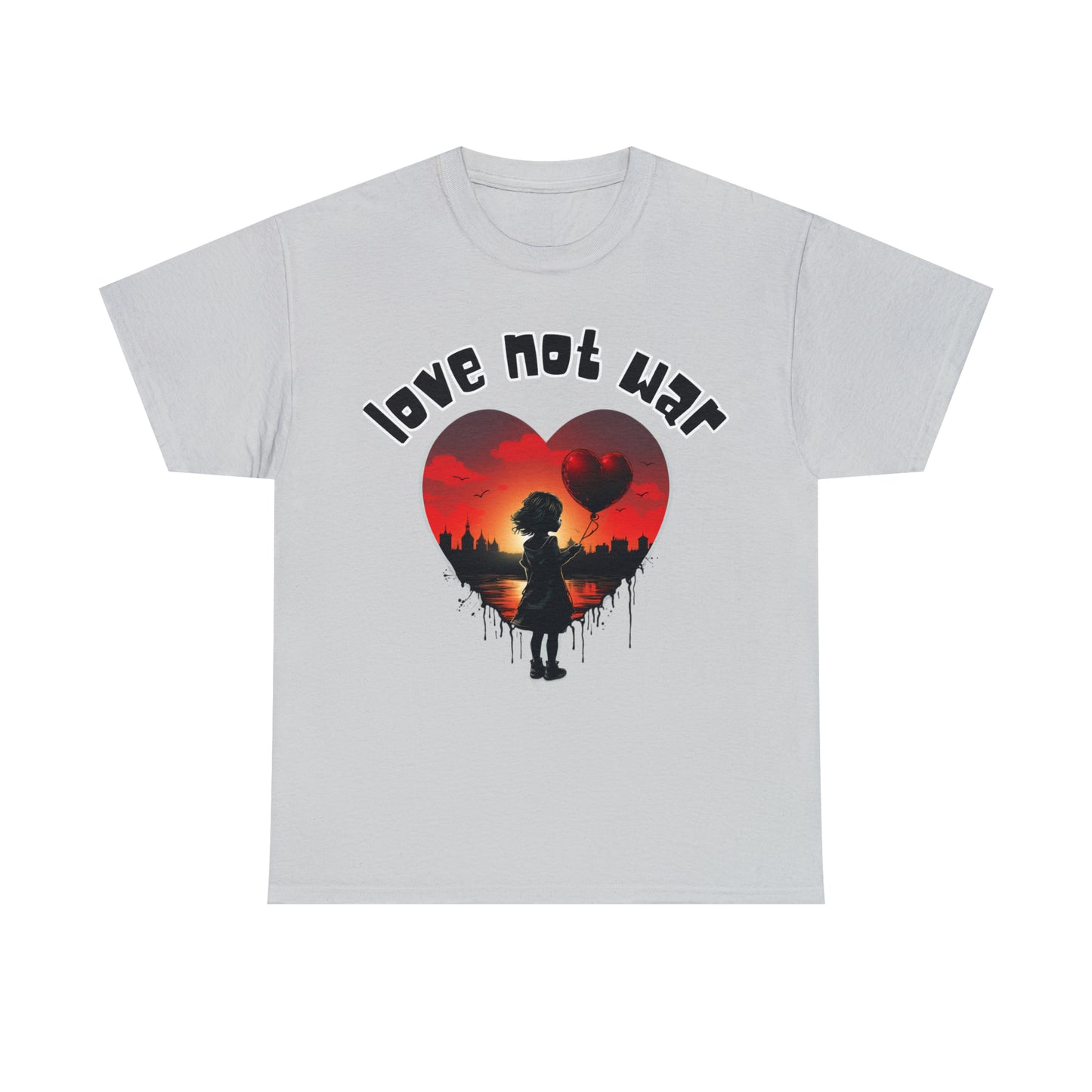 Unisex love not war Heavy Cotton Tee