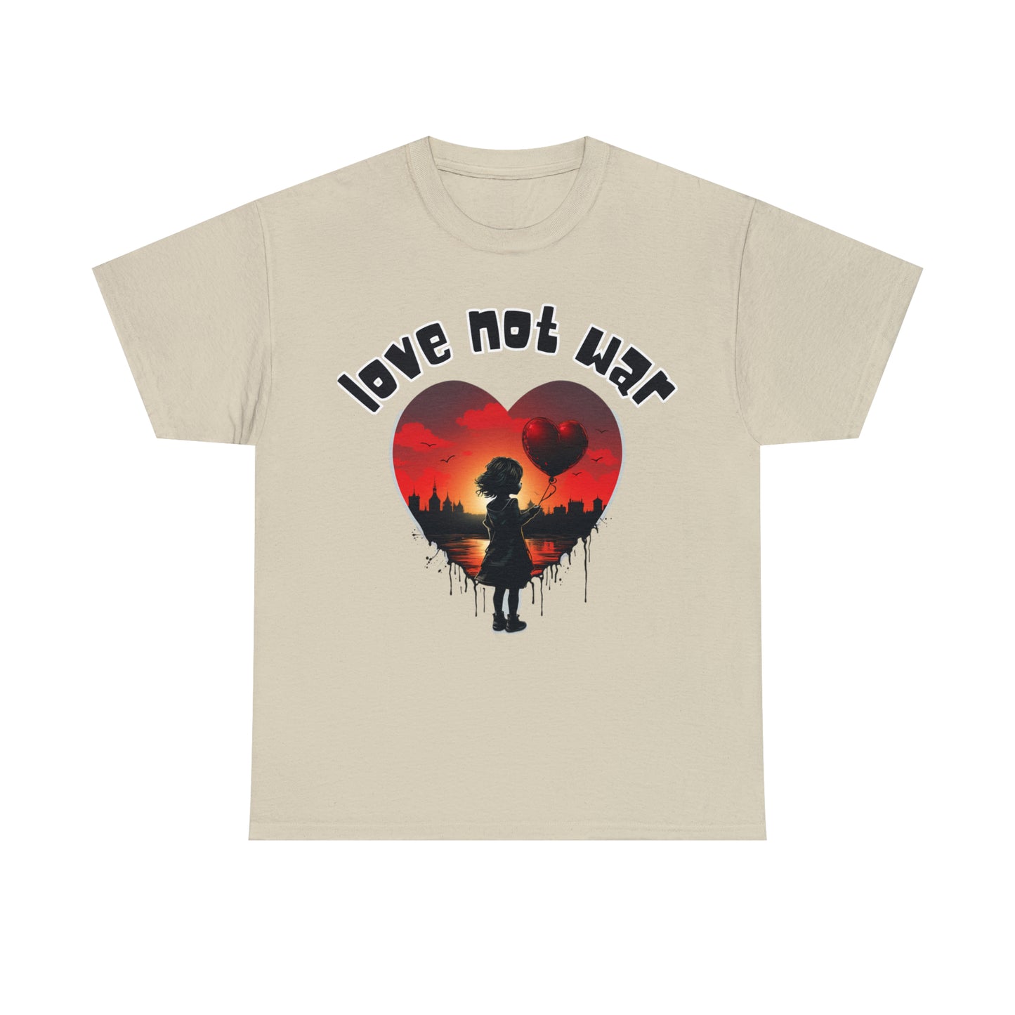 Unisex love not war Heavy Cotton Tee
