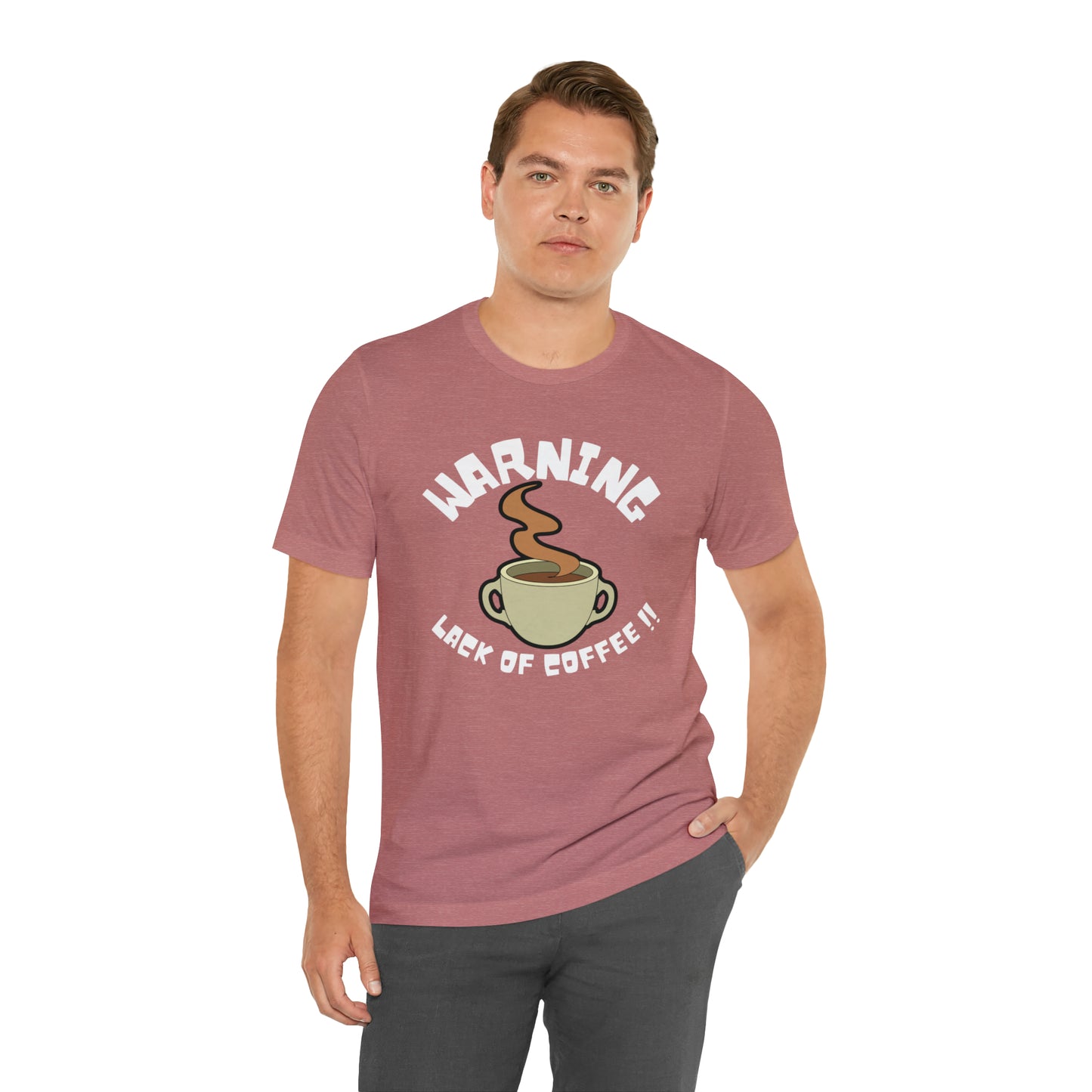 Unisex COFFEE WARNING Jersey Short Sleeve Tee