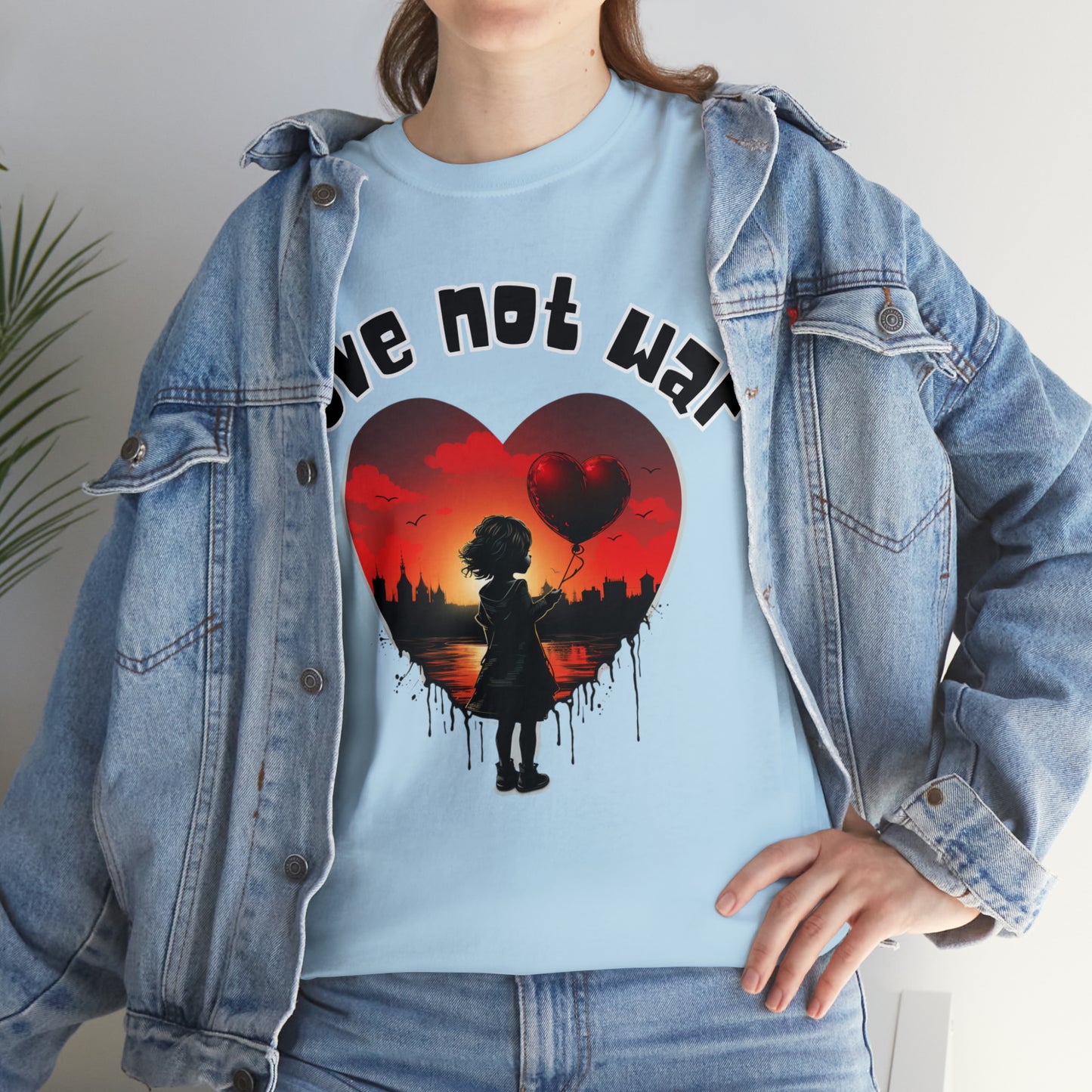 Unisex love not war Heavy Cotton Tee
