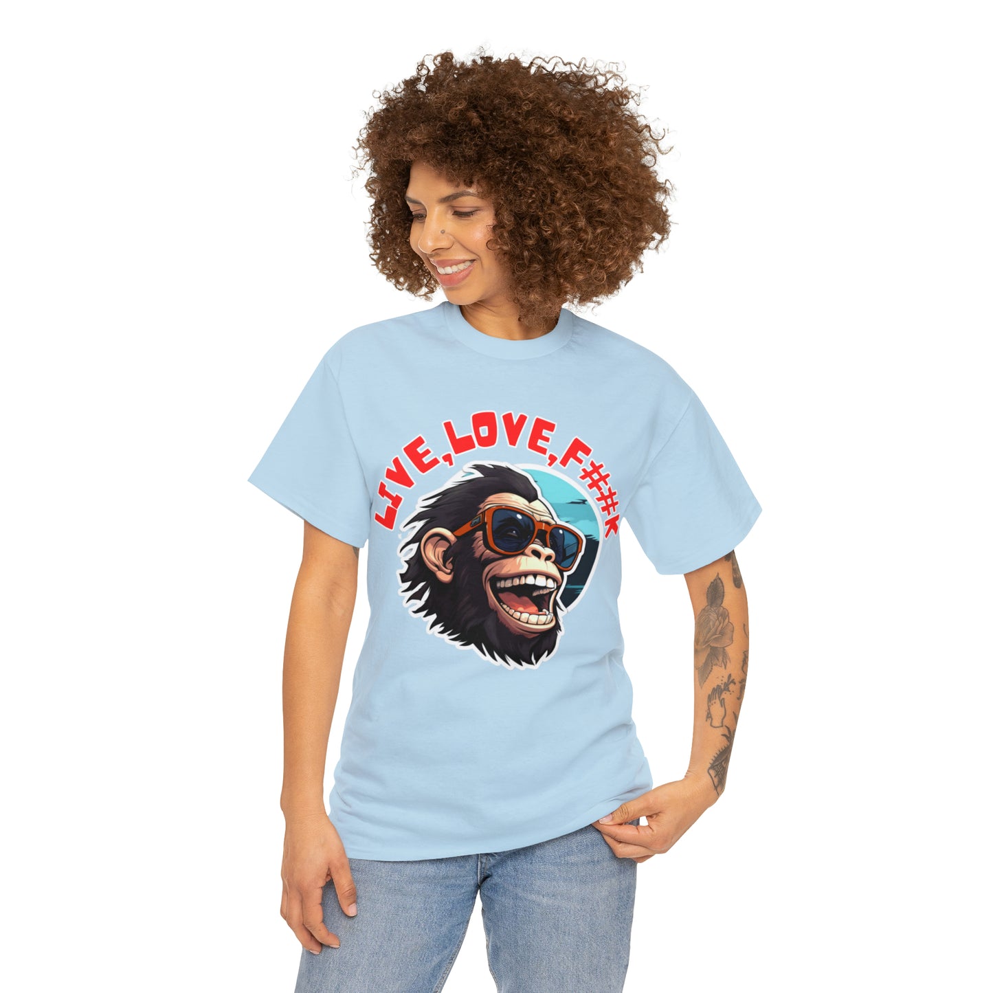 Unisex happy monkey Heavy Cotton Tee