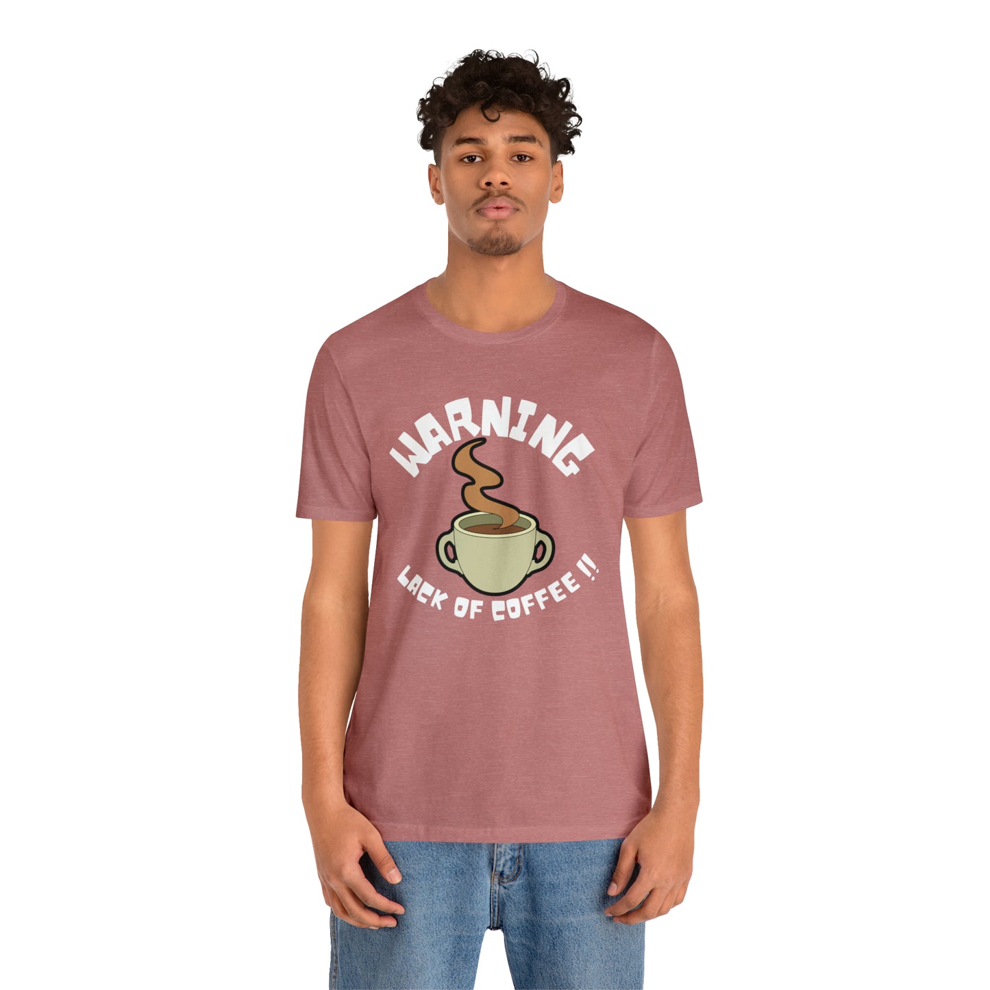 Unisex COFFEE WARNING Jersey Short Sleeve Tee