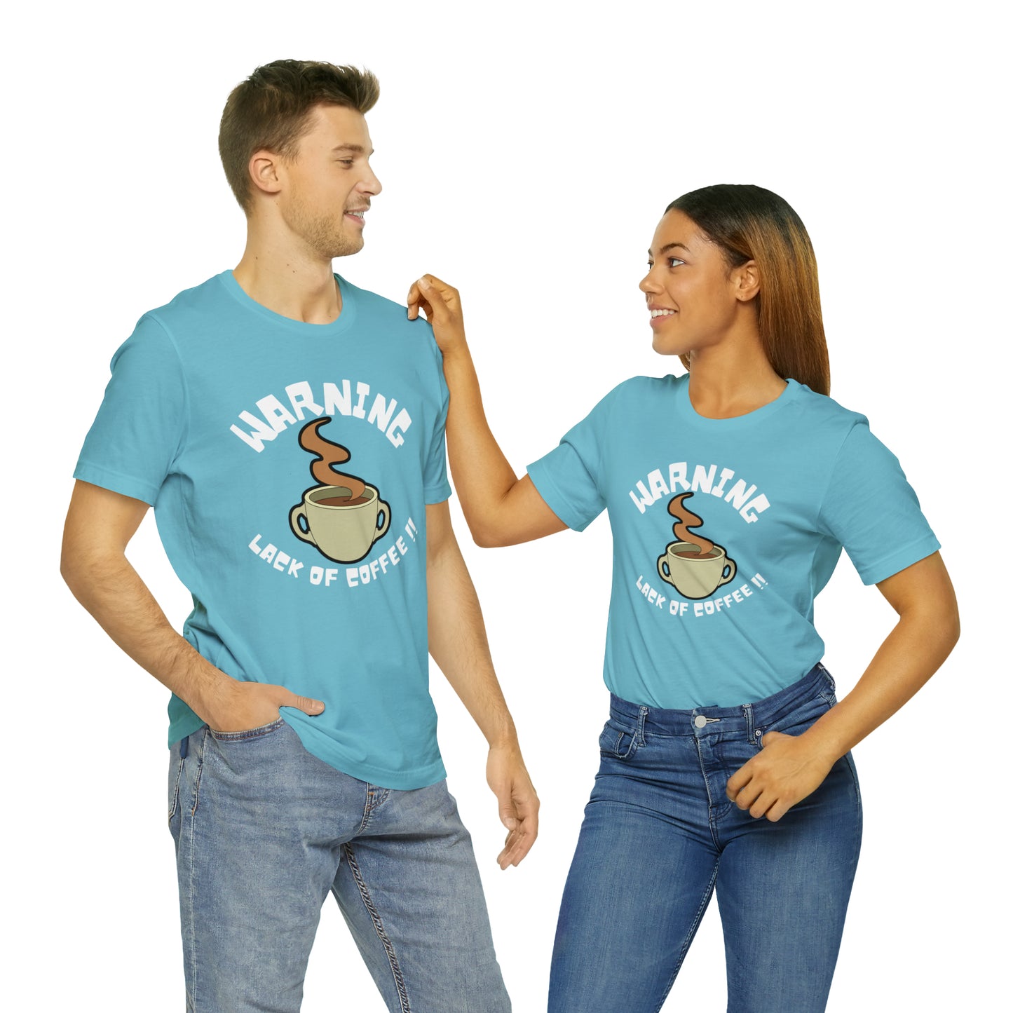 Unisex COFFEE WARNING Jersey Short Sleeve Tee