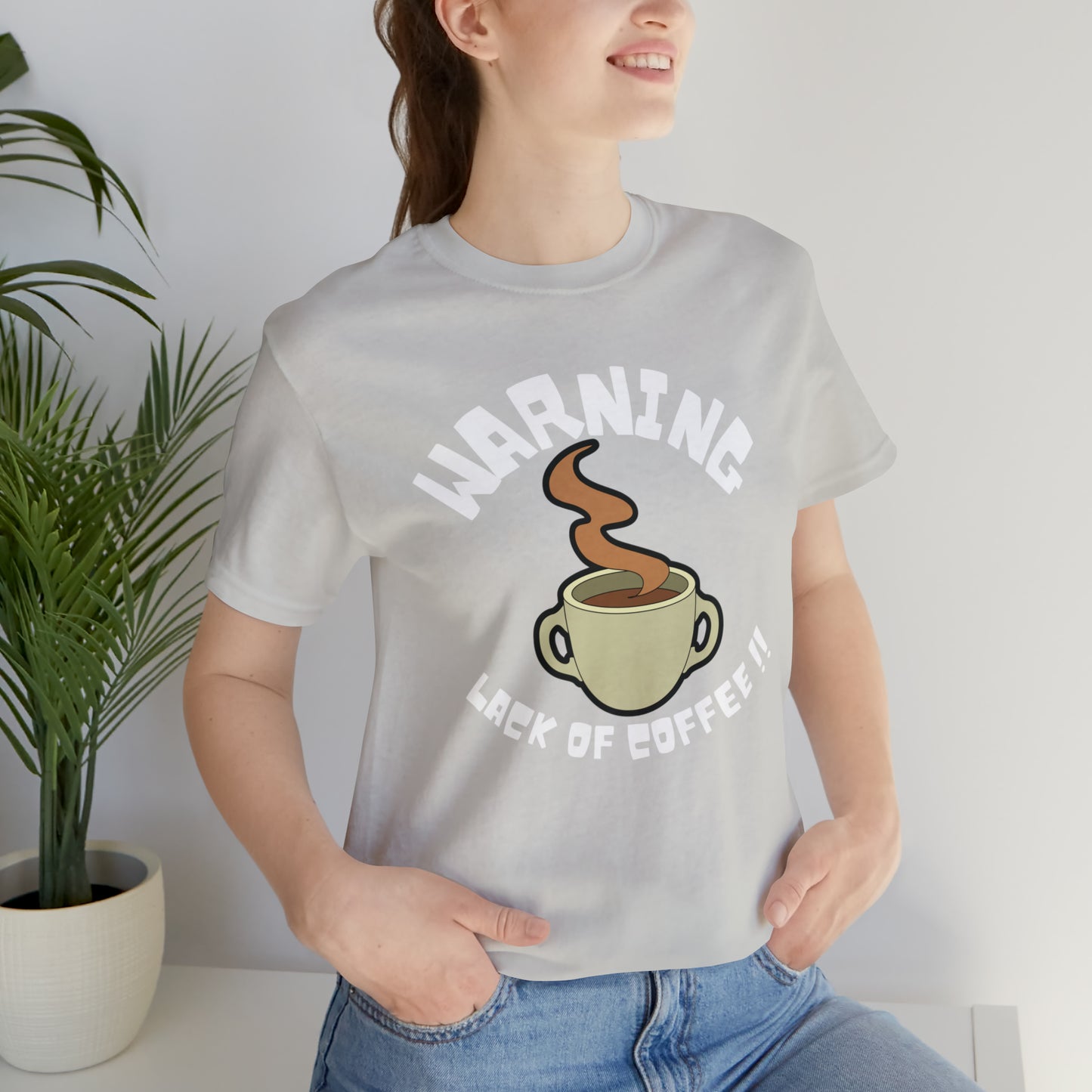 Unisex COFFEE WARNING Jersey Short Sleeve Tee