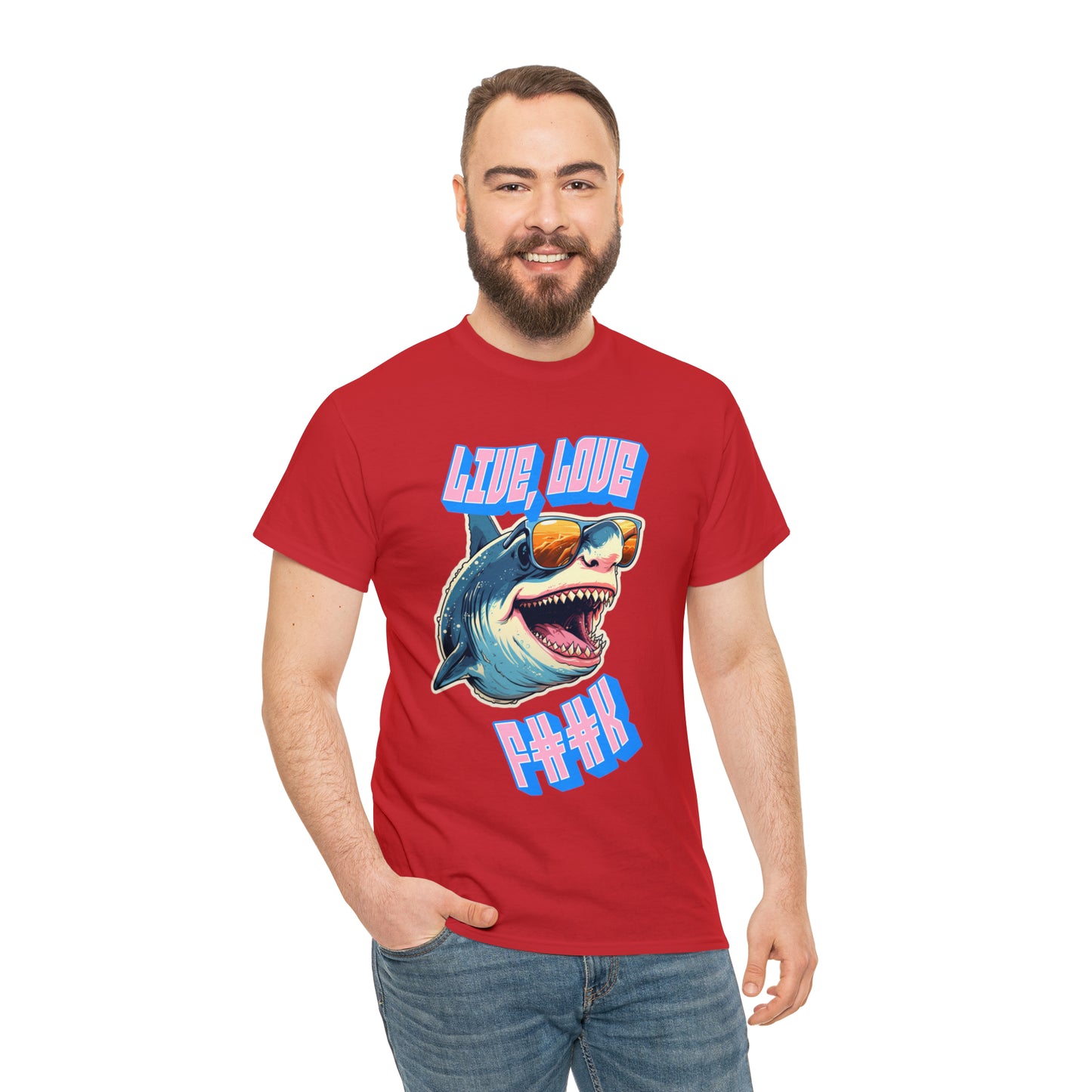 Unisex shark Heavy Cotton Tee