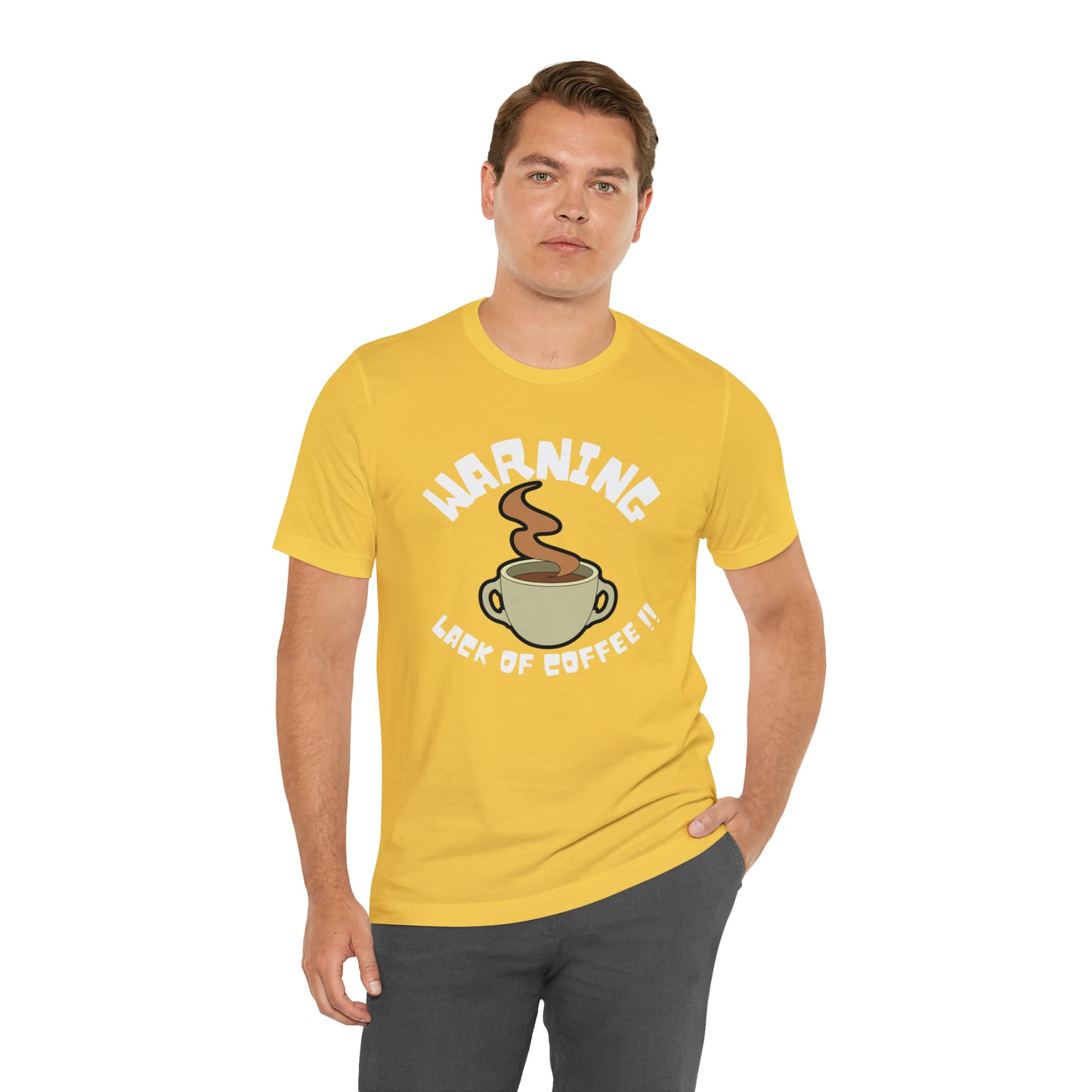 Unisex COFFEE WARNING Jersey Short Sleeve Tee
