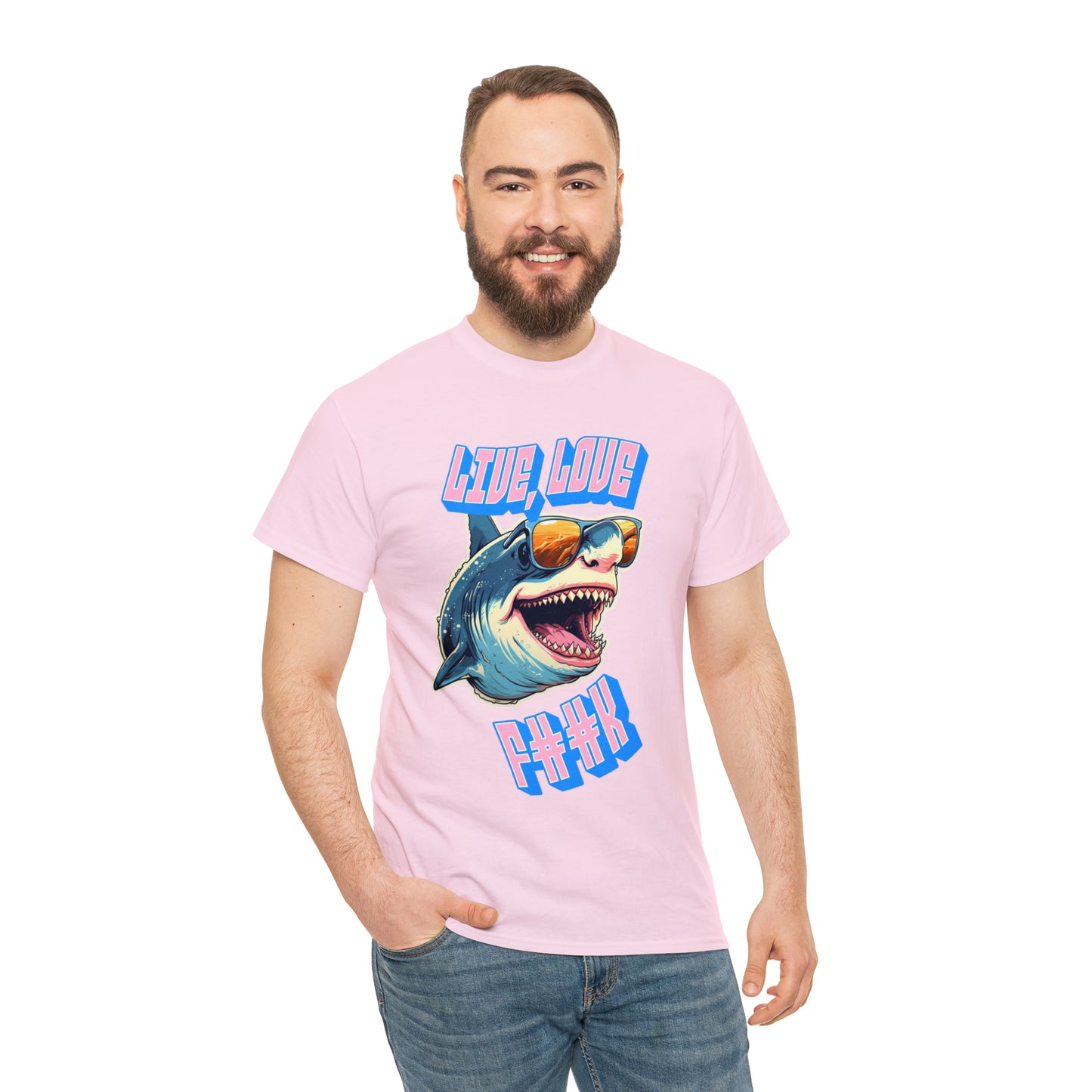 Unisex shark Heavy Cotton Tee