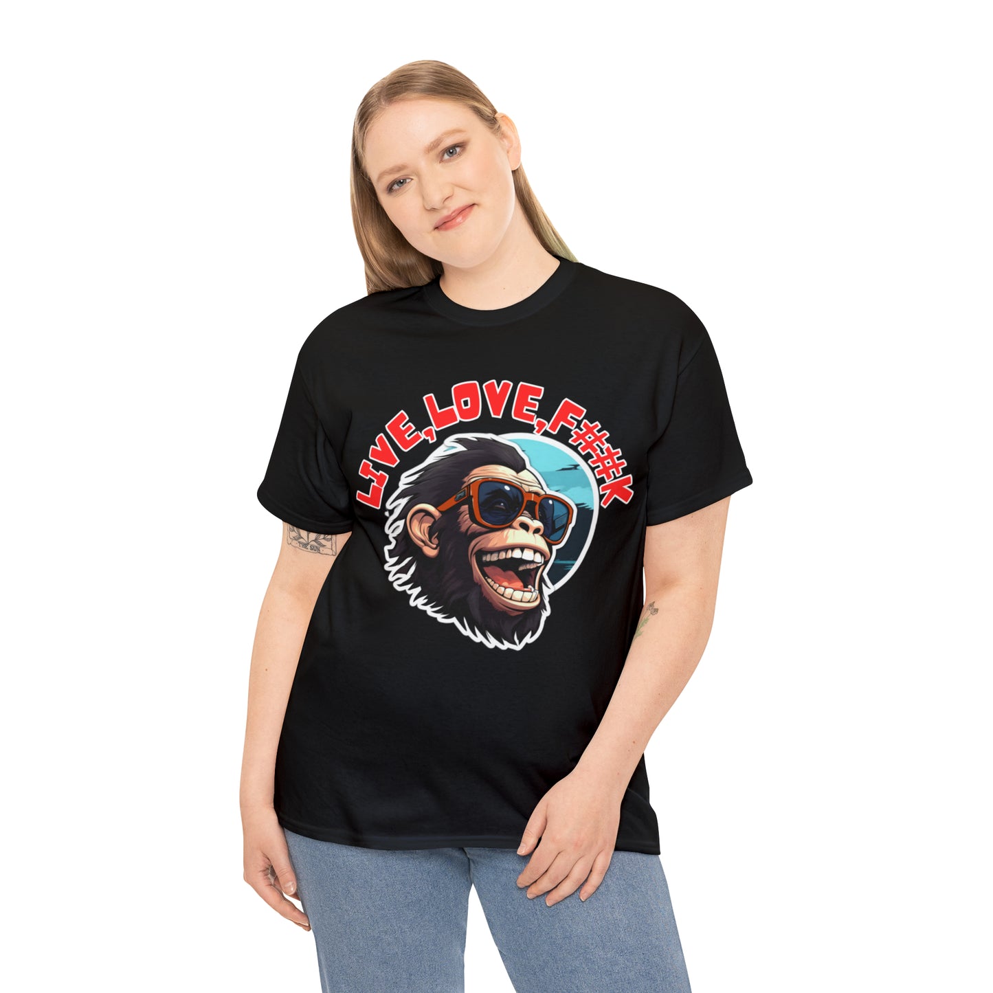 Unisex happy monkey Heavy Cotton Tee