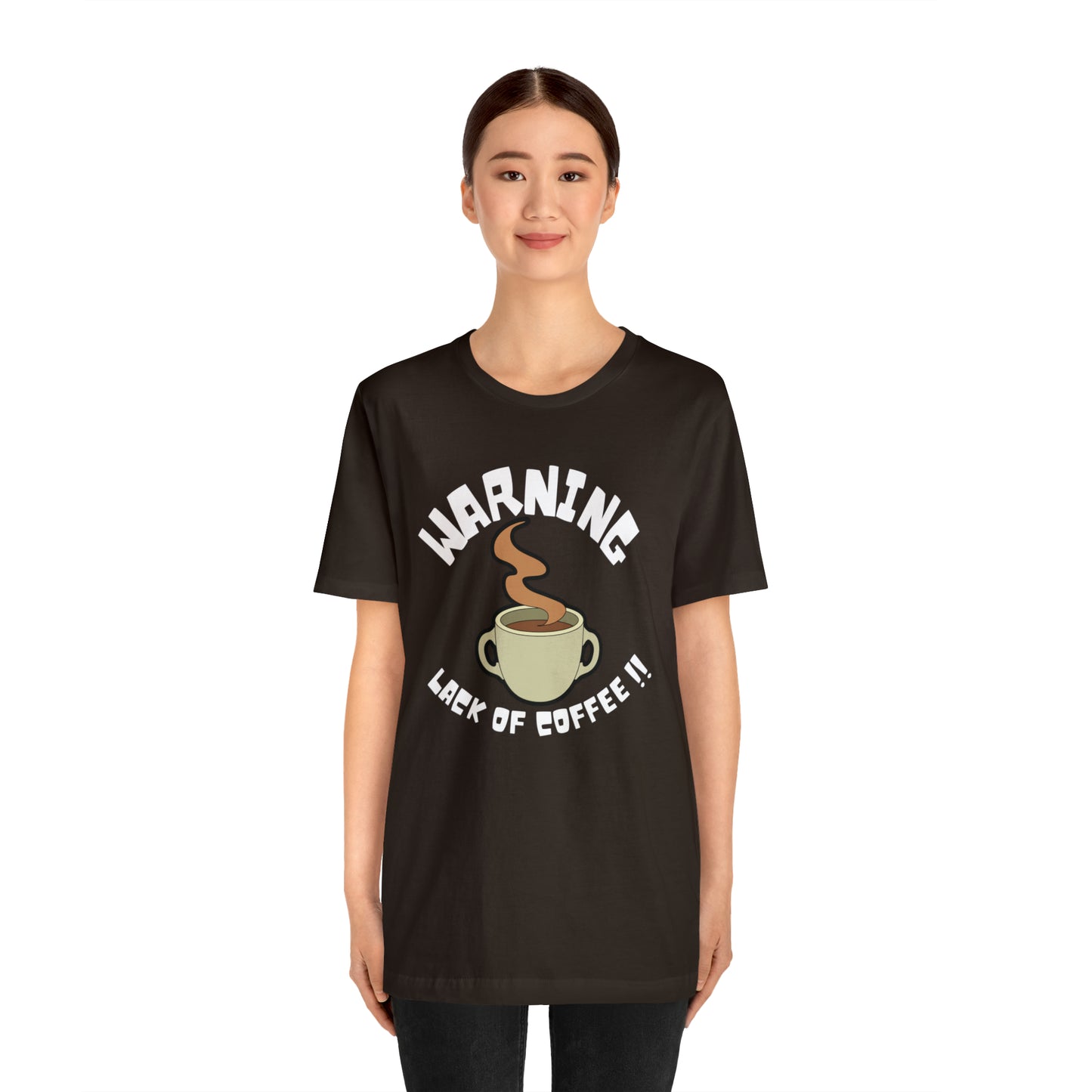 Unisex COFFEE WARNING Jersey Short Sleeve Tee