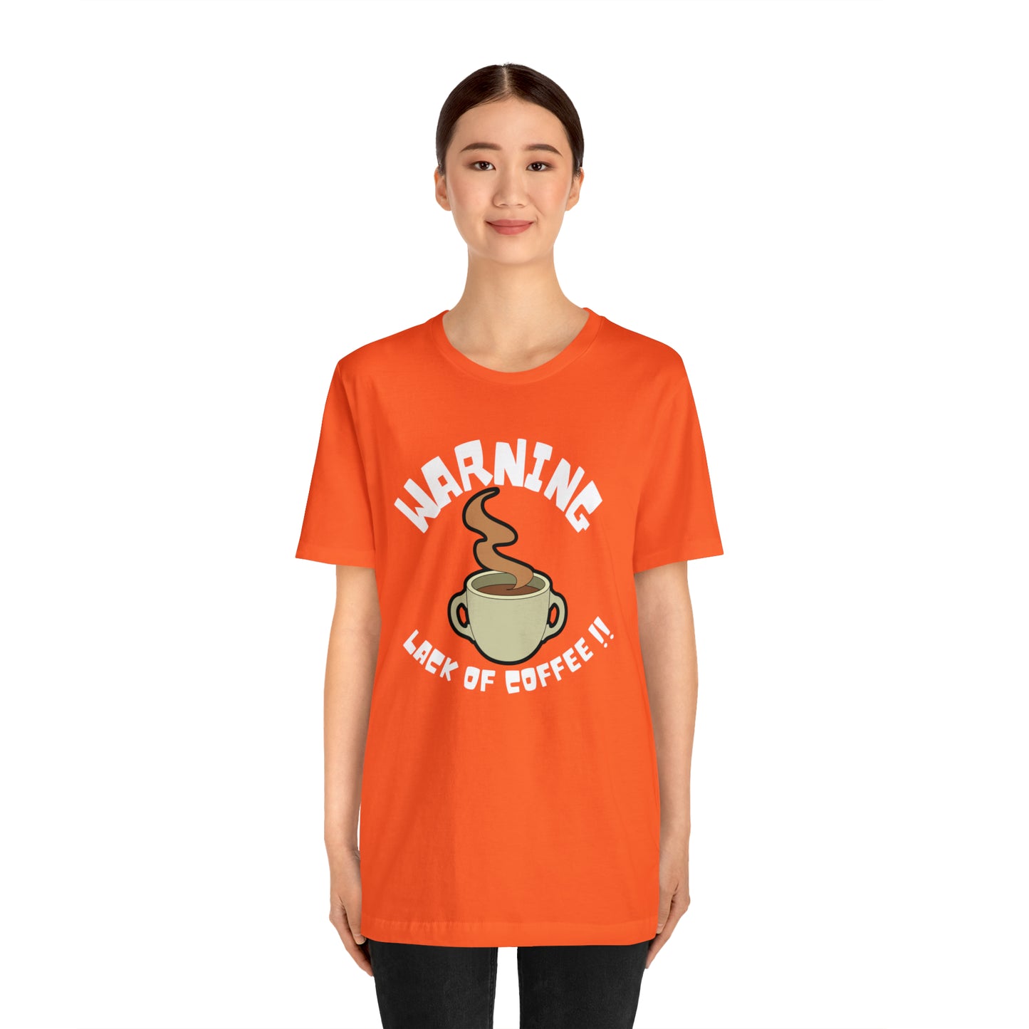 Unisex COFFEE WARNING Jersey Short Sleeve Tee