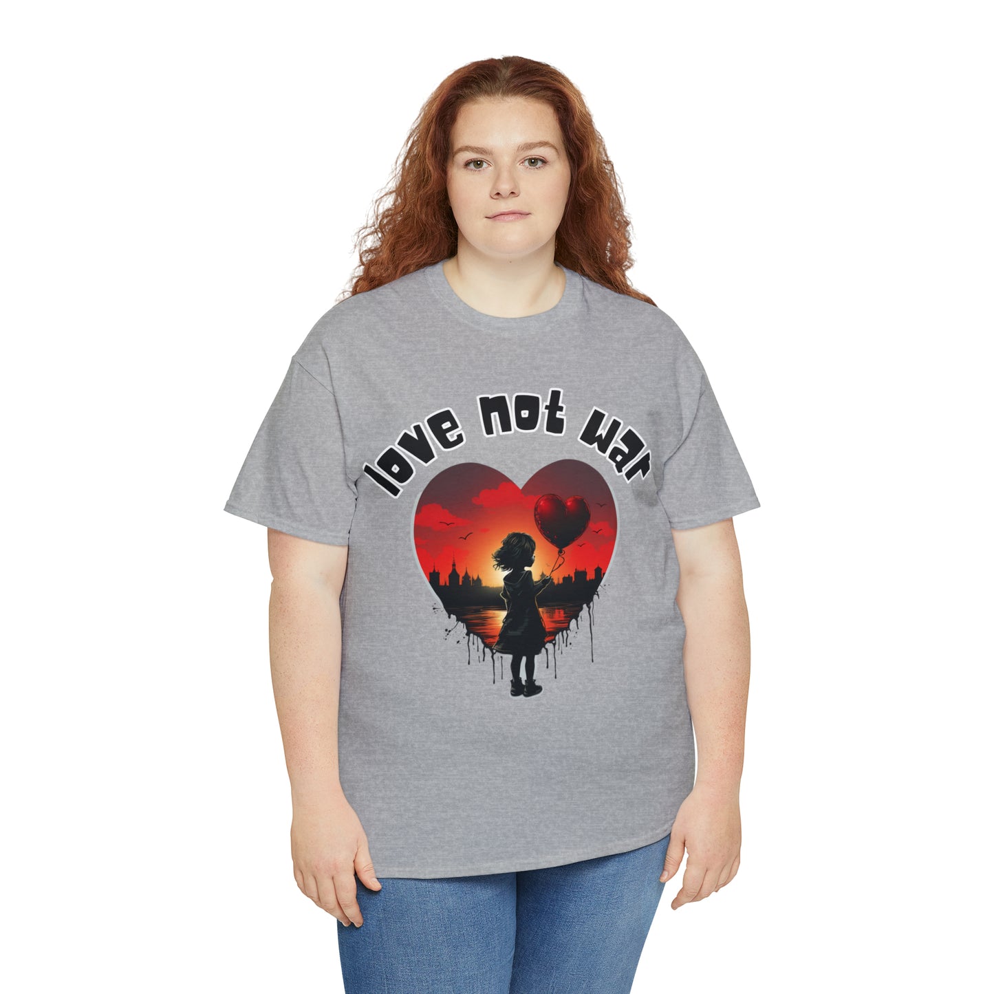 Unisex love not war Heavy Cotton Tee