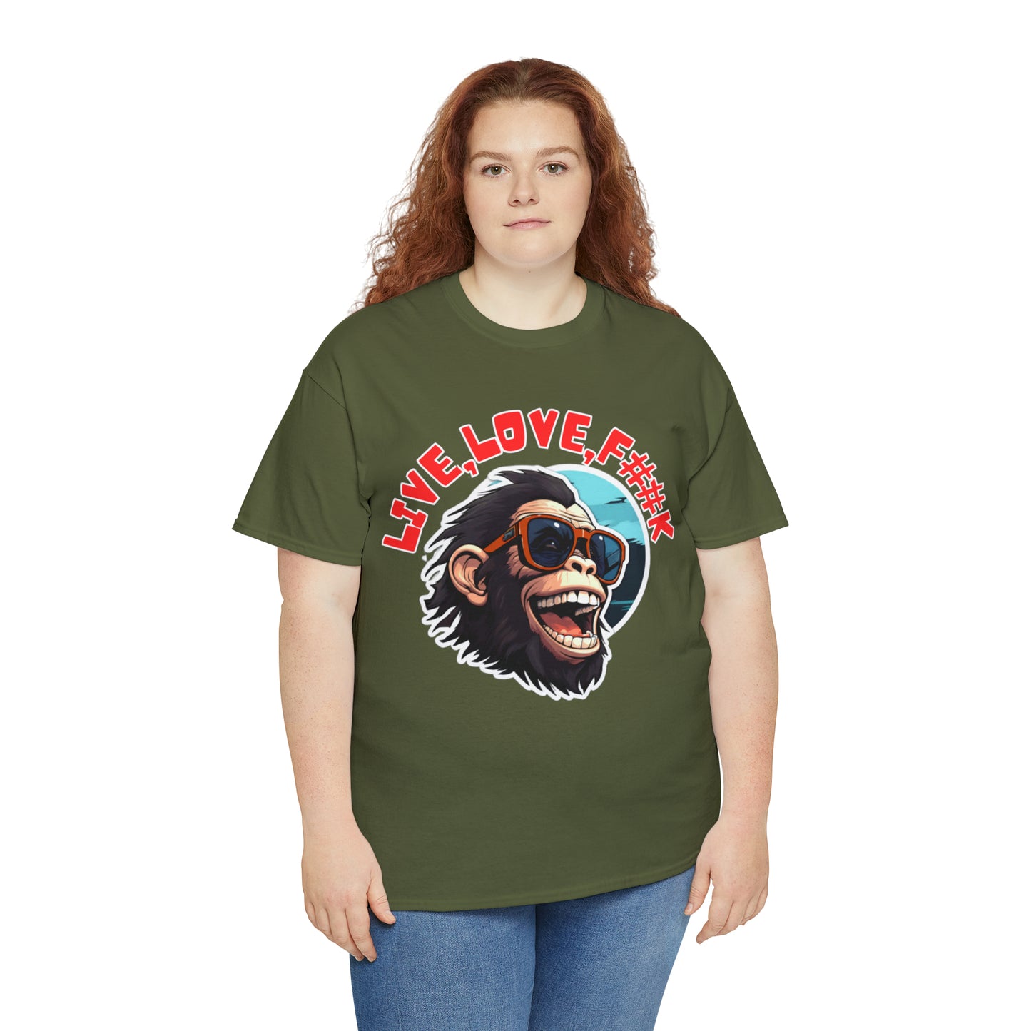 Unisex happy monkey Heavy Cotton Tee