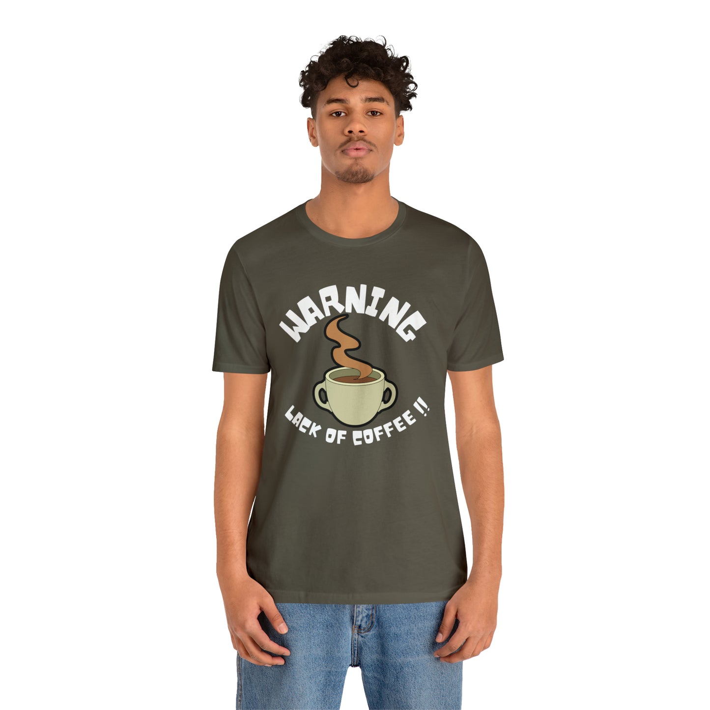 Unisex COFFEE WARNING Jersey Short Sleeve Tee
