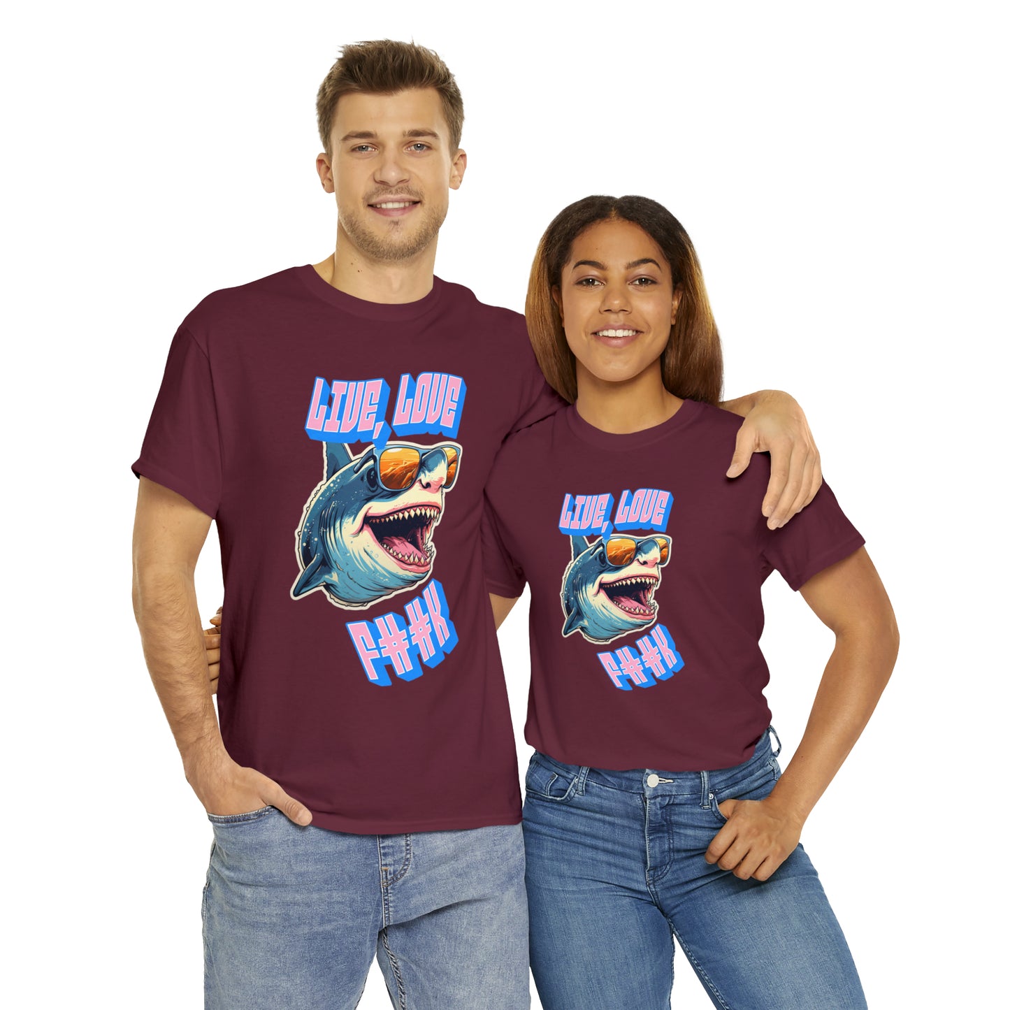 Unisex shark Heavy Cotton Tee